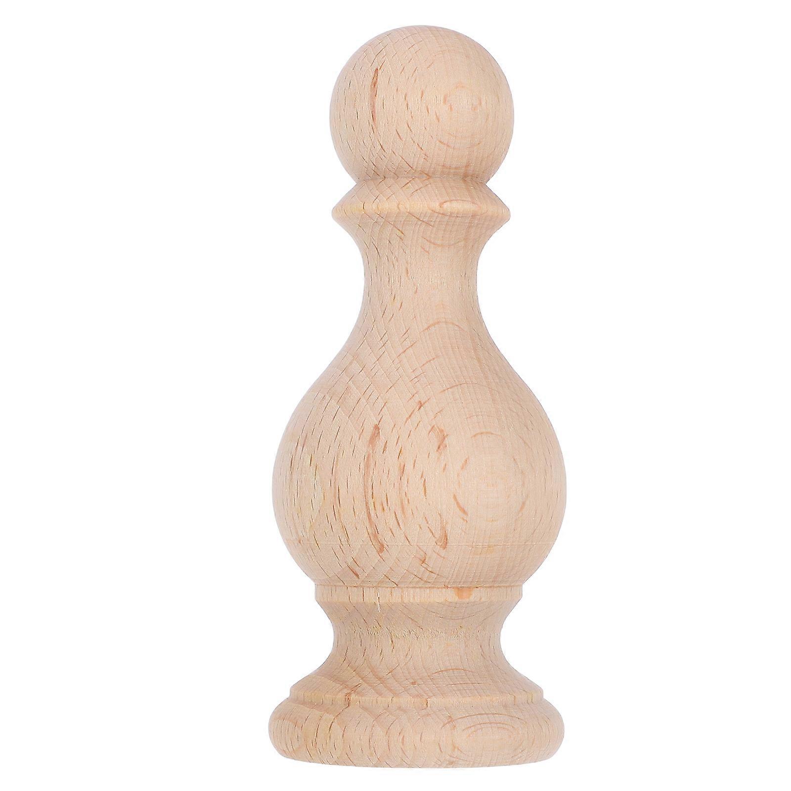 Versatile Wooden Finials for Craft Enthusiasts in Home Decor 12.00X4.80X4.80CM Khaki Structural Support Solid Wood 1Pcs