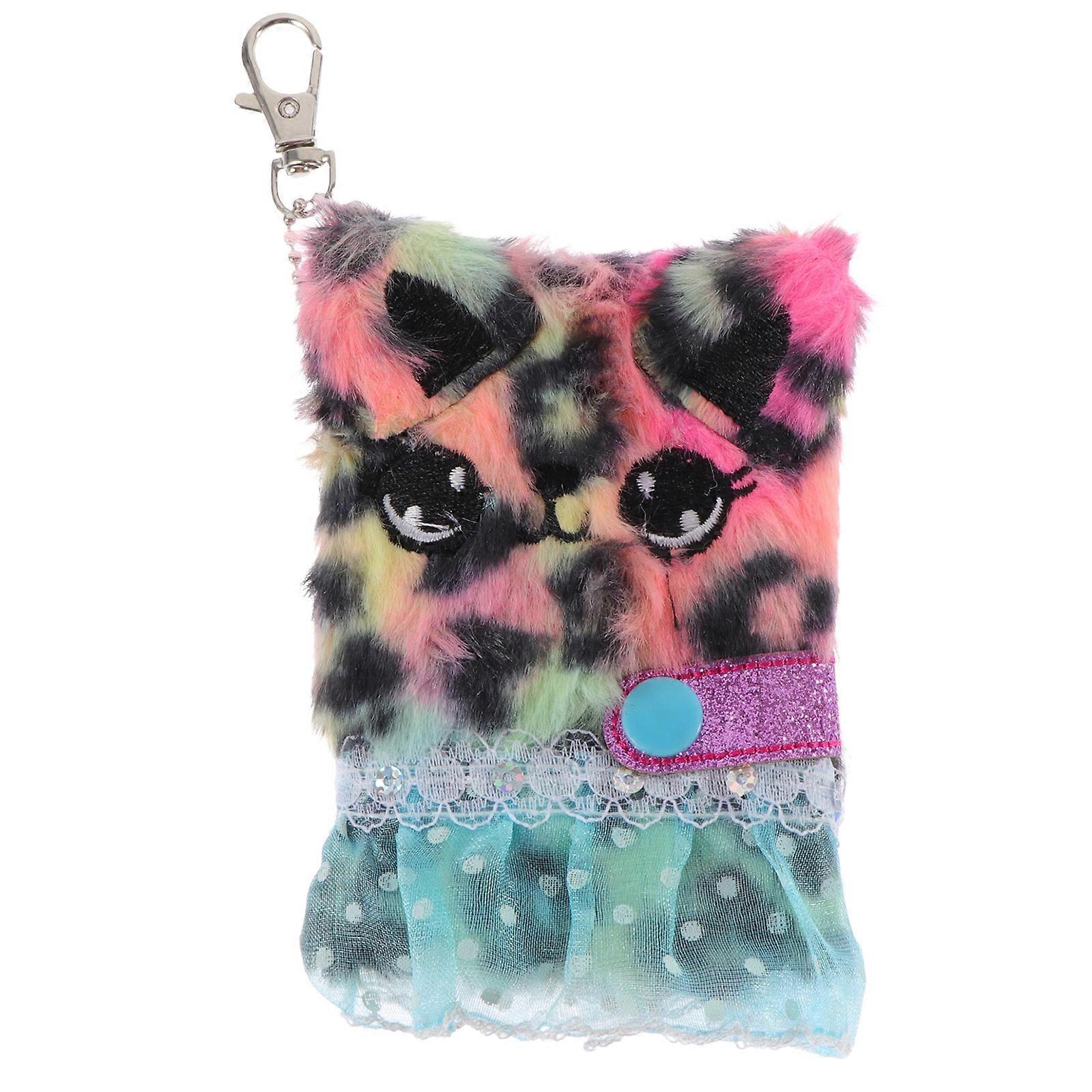 Cartoon Student Stationery Plush Notebook Creative Writing Travel Journaling Cat Skirt Shape 1Pack
