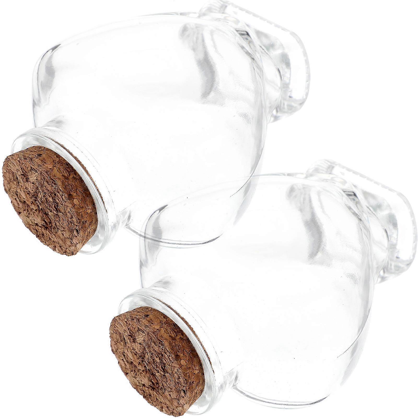 Heart Shape Wishing Bottle Glass Storage Jar For Daily Use Craft Enthusiasts And Home Decor 10Pcs