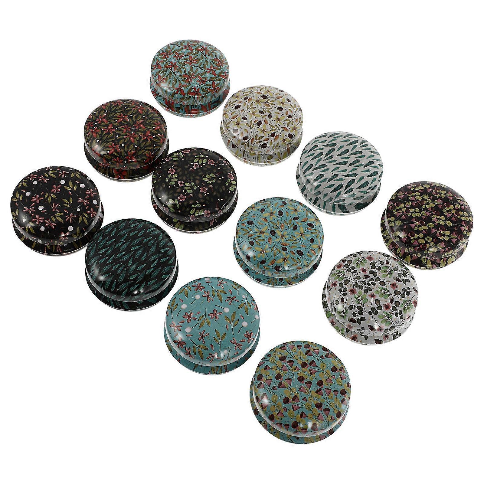 DIY Handcraft Candle Making Storage Boxes Round Tinplate Multi Use 24 Pcs