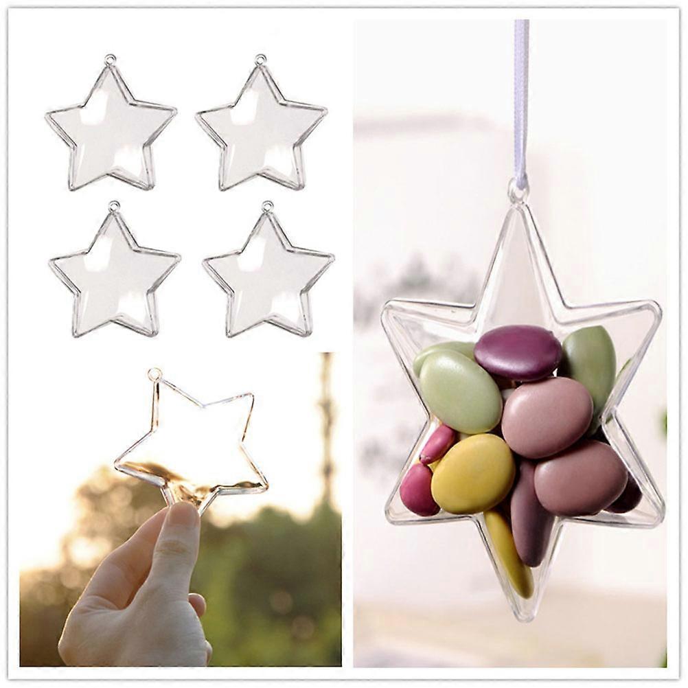 Befüllbare sternförmige Ornamente, 10 Stück, für Heimbüro und Partydekoration, in transparentem Design gefertigt