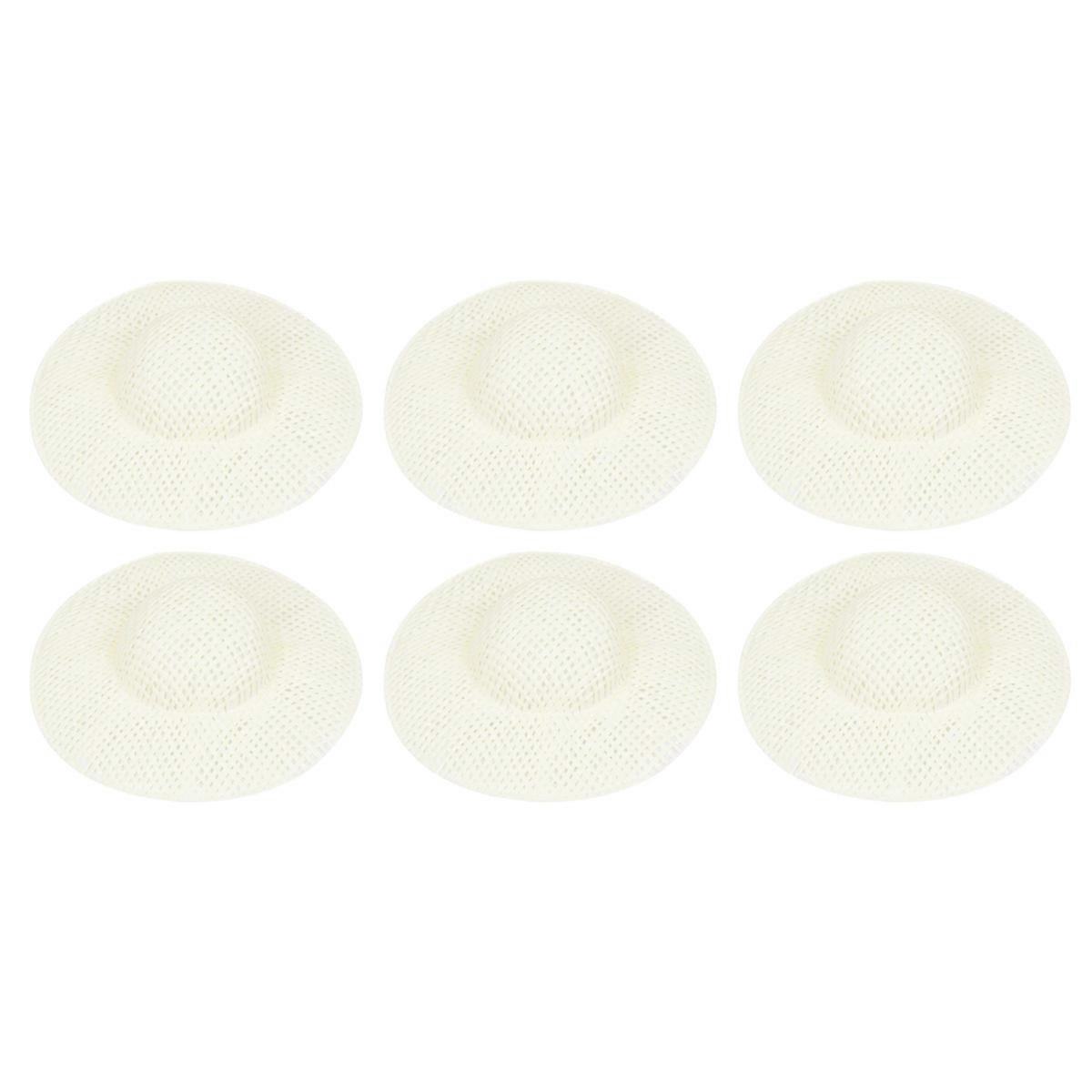 Mini Hat for DIY Handcraft Doll Cap 48Pcs Beige Paper Fabric