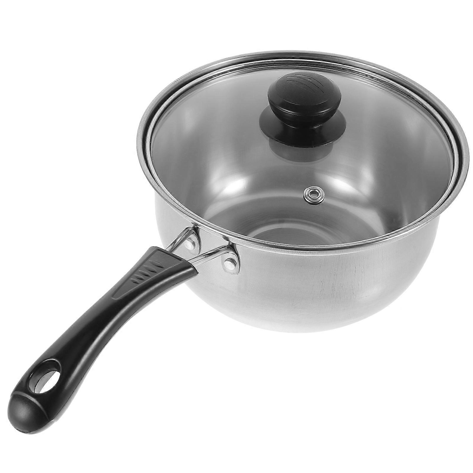 Heat Up Quickly 3Pcs Round Milk Pot Non-Stick Food Heating Pot For Mothers And General Users 12.77X7.07X4.13In Perfect For Making Oatmeal
