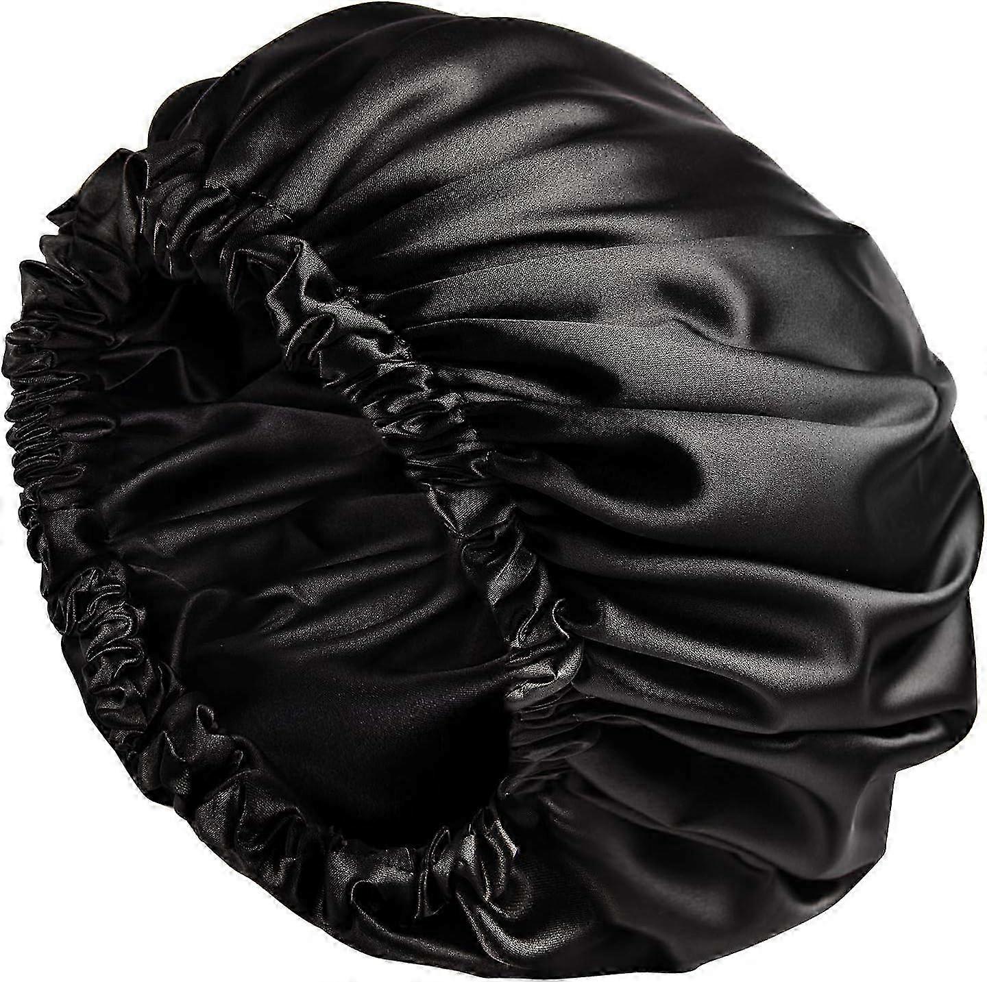 2025 Extra Large Satin Double-layer Adjustable Sleeping Cap