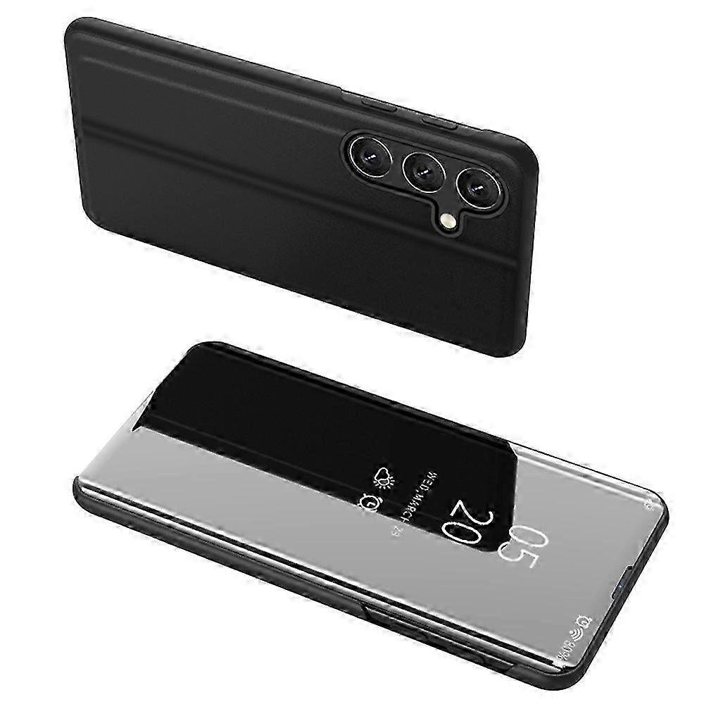 Galaxy S25 FE Case, Leather Flip Cover with View Window & Stand Function