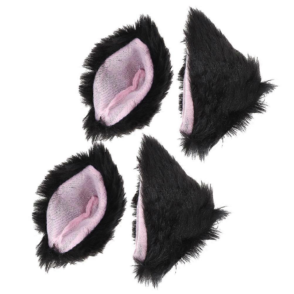 Motorcycle Cat Ear Decorations Plush Accessories 2Pairs