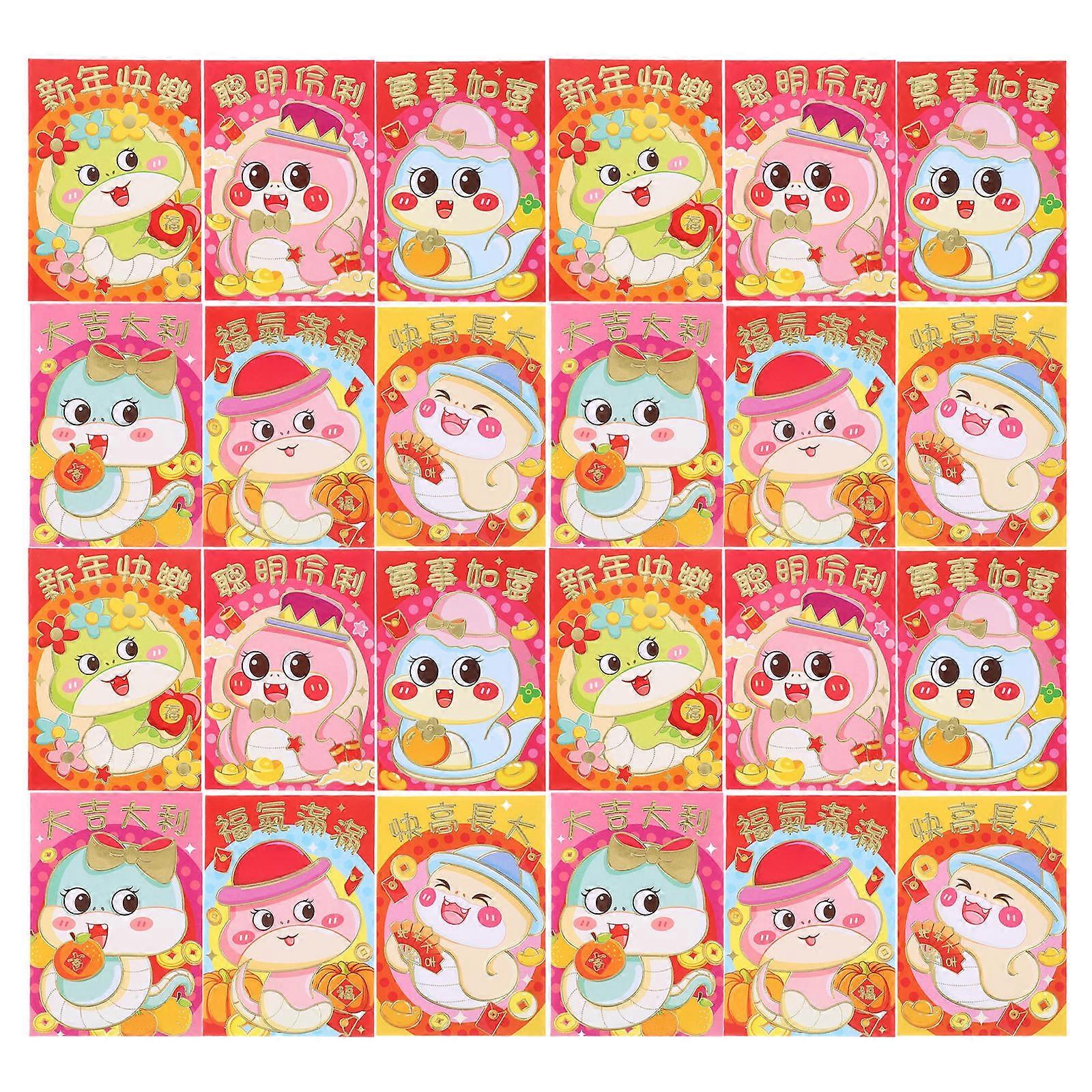 Multi Color Traditional Red Packet 30Pcs Spring Festival Money Envelope Family Occasion 11.50X8.00CM Blessing