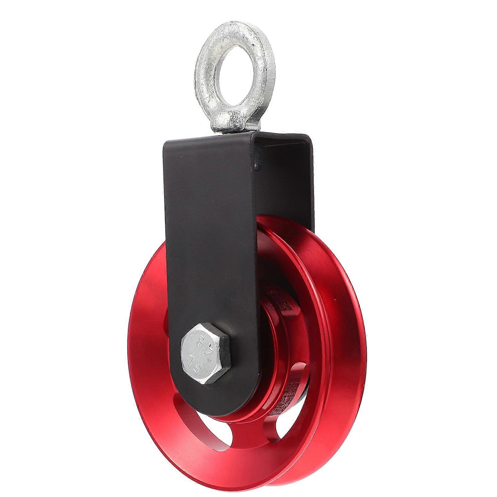 Fitness Equipment Pulley Made From Aluminum Alloy 2Pcs Features Spring-Loaded Gate For Mechanical Advantage In Lifting And Traction