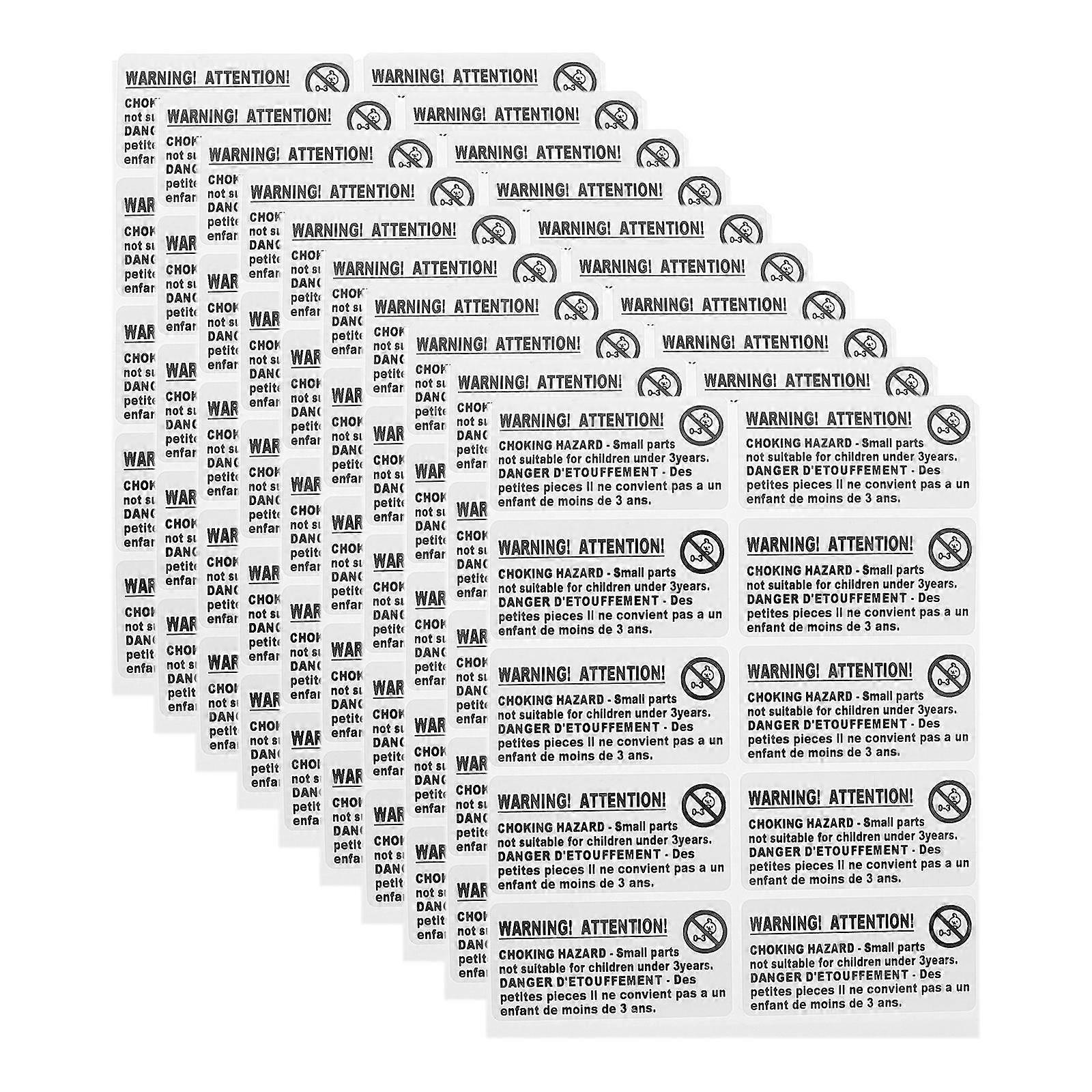 Suffocation Warning Labels Self Adhesive Choking Sticker for Kids 1000Pcs