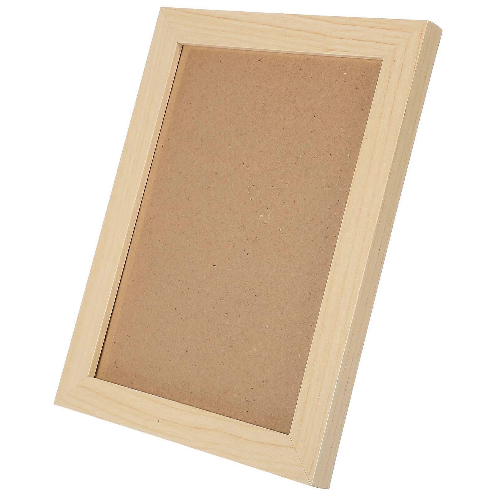 Vertical Wooden Photo Frame 3Pcs For Home Office Simple Style Decoration With Adjustable Back Support