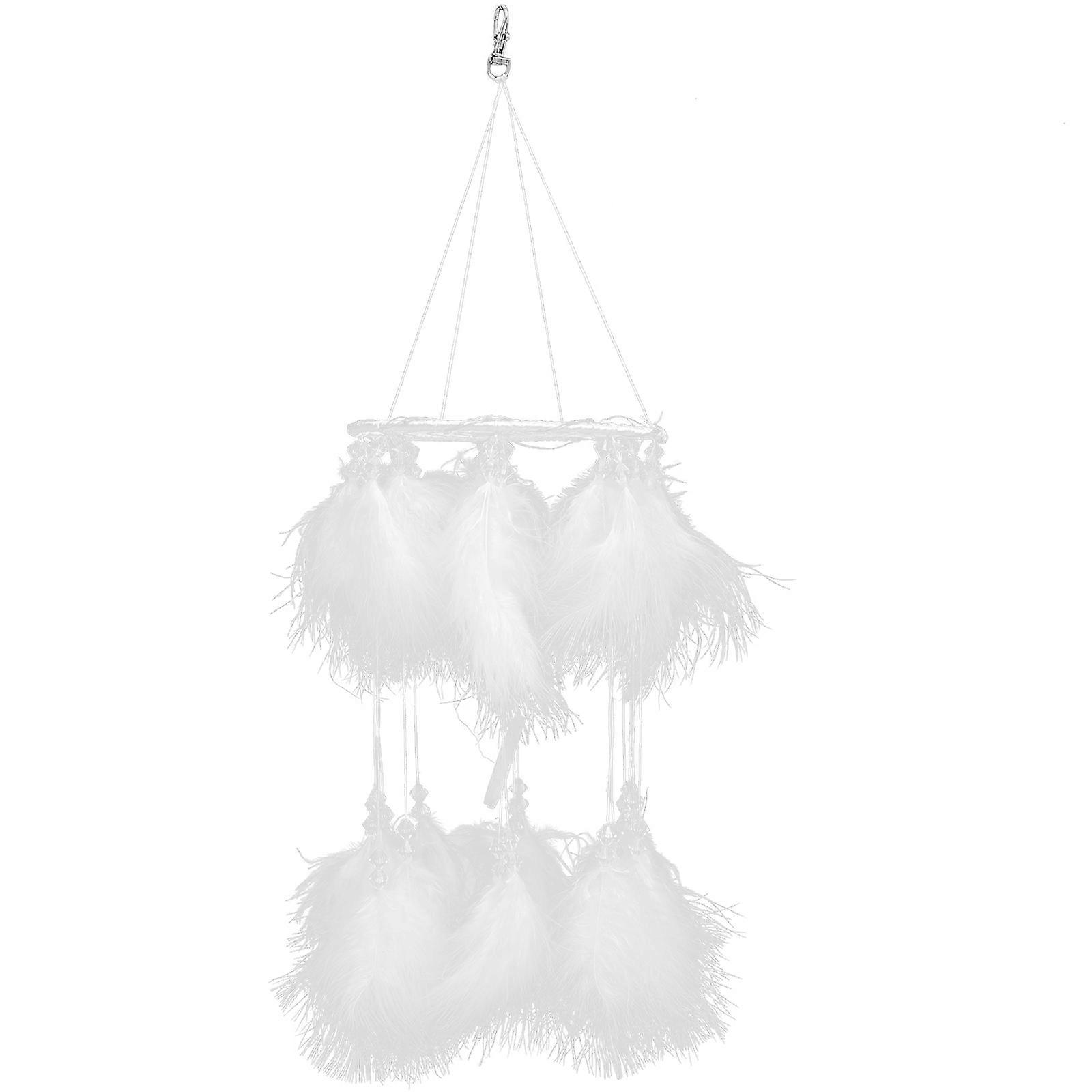 Macrame Decor Dream Catcher Wind Chime Pendant Style Home Decor White Decorative 1Pack