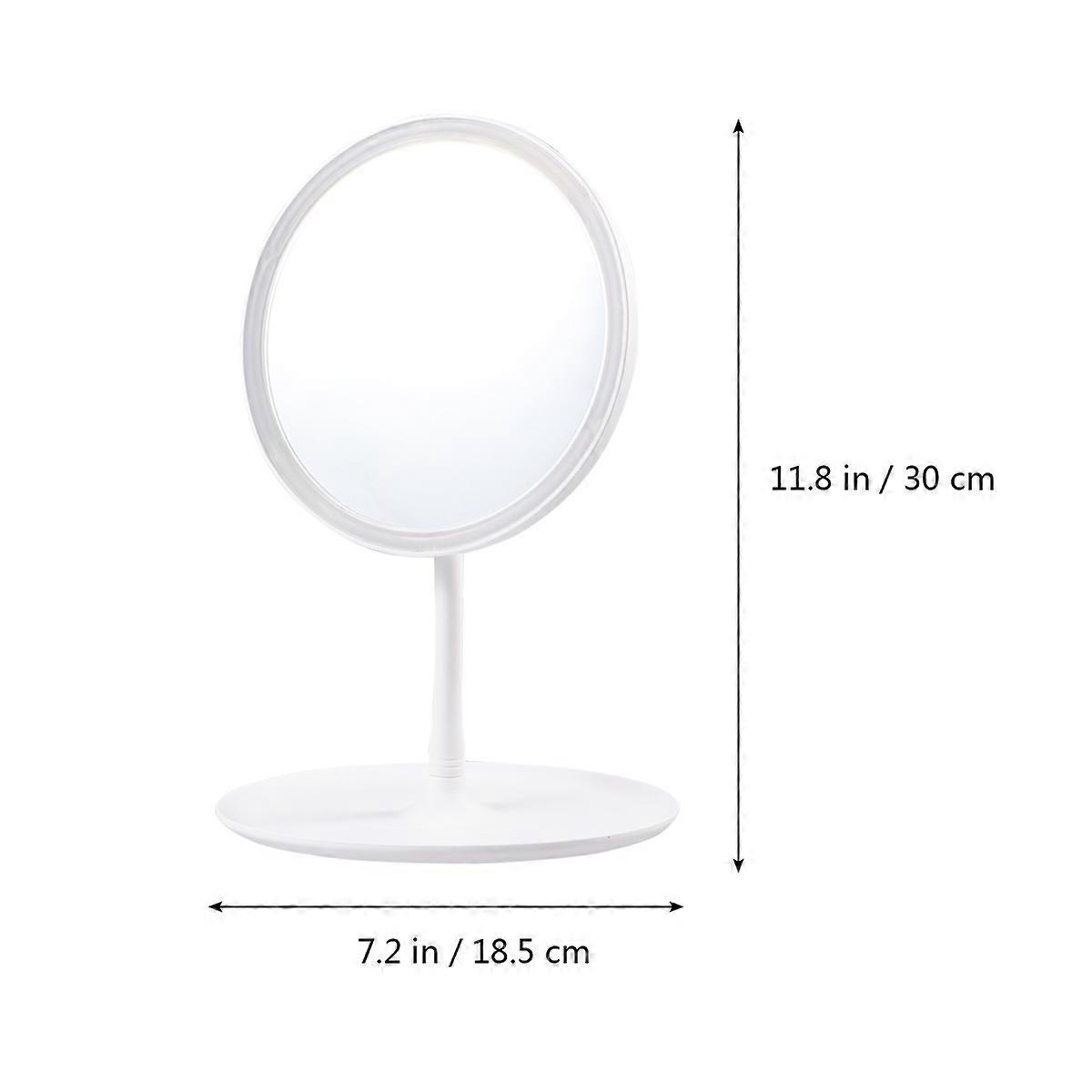 Miroir de maquillage à LED, 1 pièce, écran tactile à intensité variable, pour usage quotidien, femme, blanc, design classique
