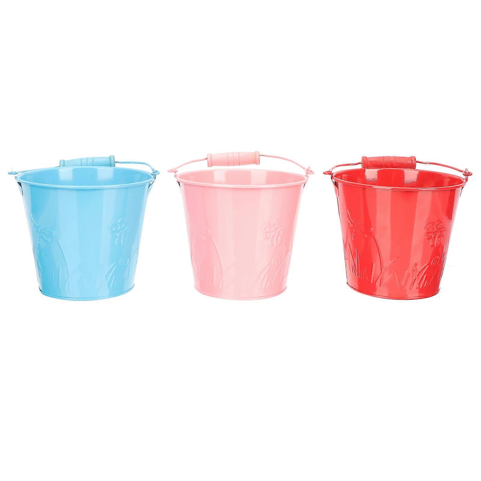 Convenient Beach Toy Sand Bucket for Playing 12Pcs Assorted Colors