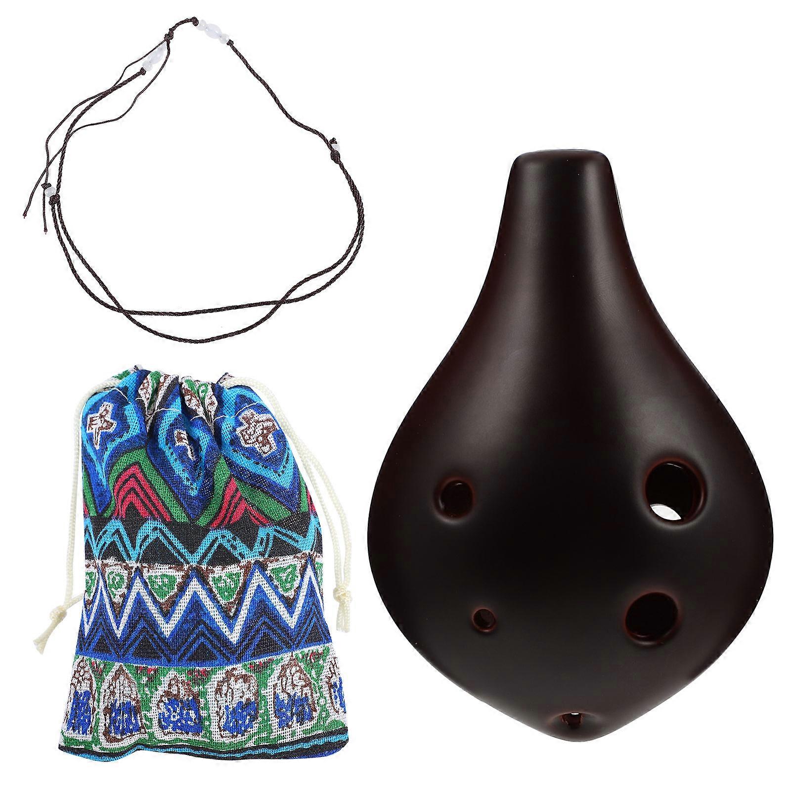 Hole Ocarina Musical Instrument Set 6 Hole Dolomite Portable For Music Lovers 1Set