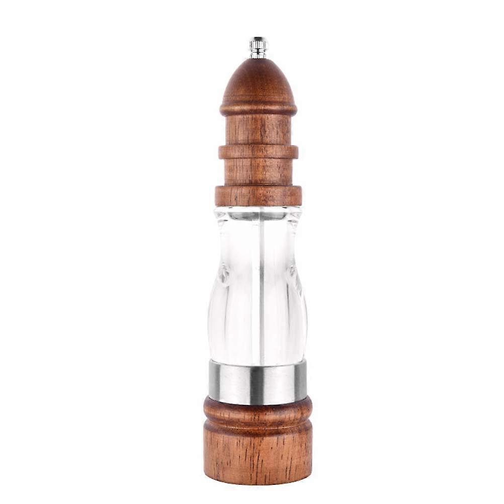 Brown Manual Pepper Mill for Kitchen Use 2Pcs Pepper and Salt Grinder
