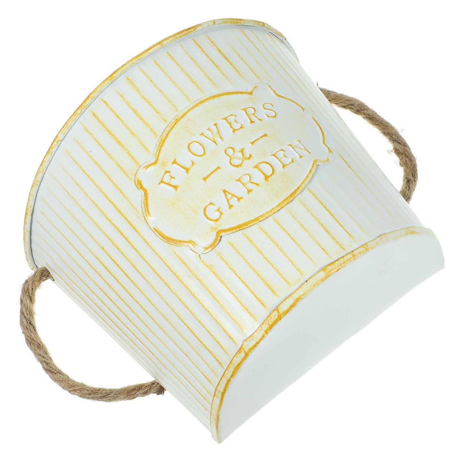 Iron Hanging Flower Pot Wall Hanging Planter for Storage 2Pcs