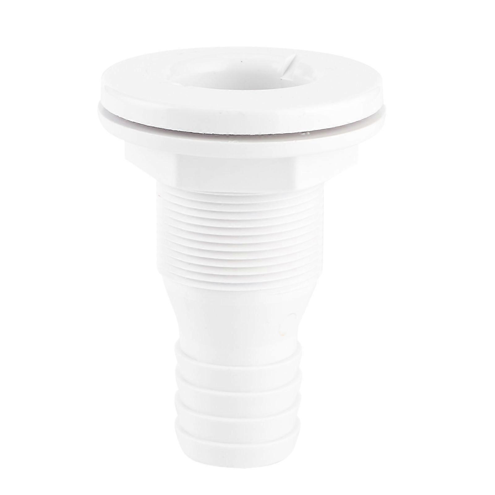 11/4in Thru Hull Fitting White Plastic Hose Connector Accessory for Marine Boat
