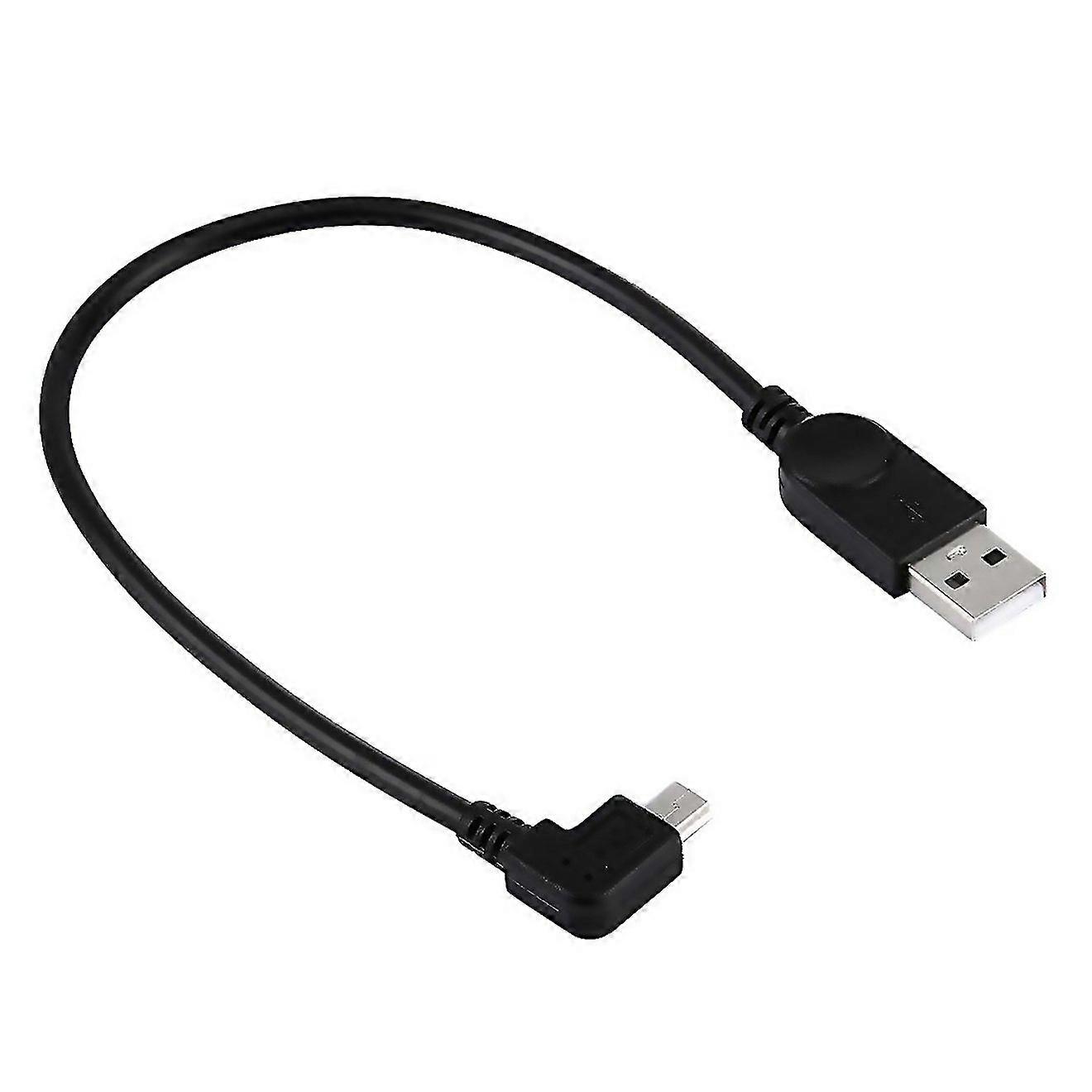For 90 Degree Angle Left Mini Usb To Usb Data Charging Cable Length