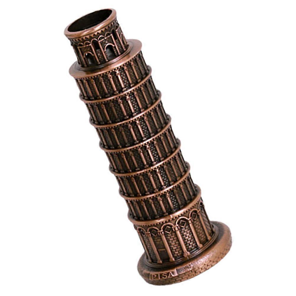 Leaning Tower of Pisa Architectural Model for Decoration 2Pcs Zinc Alloy