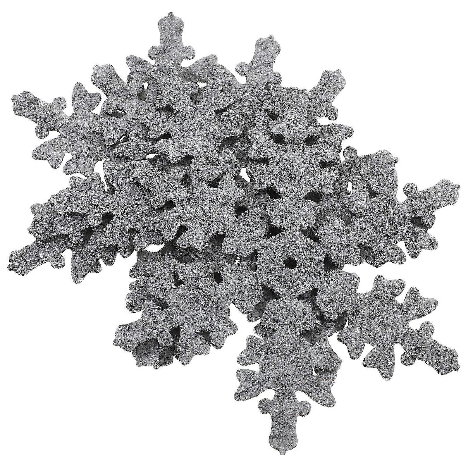 Christmas Snowflake Cup Pads Felt Coasters for Dinner 32Pcs Set