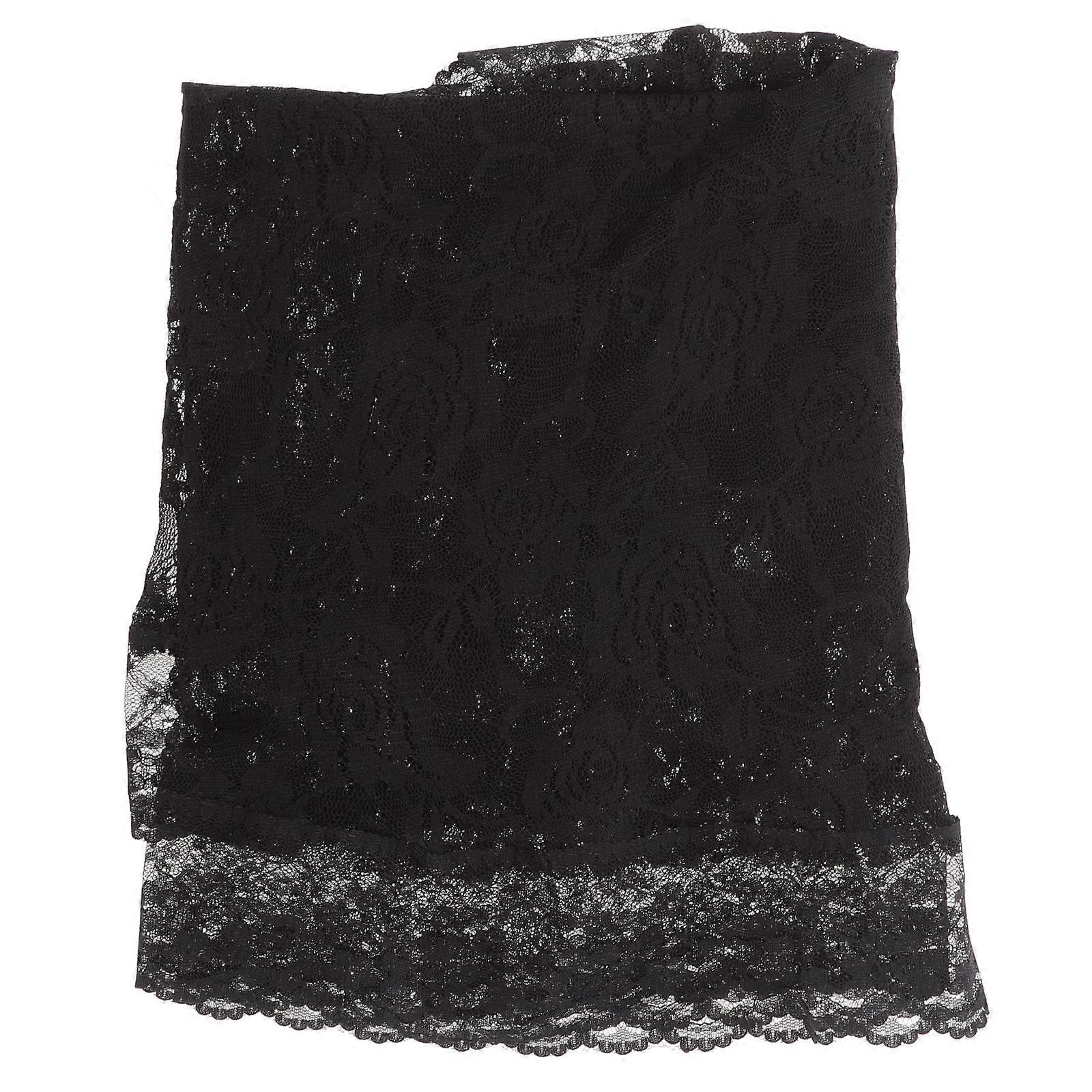 Embroidered Shawl Black for Decoration with Versatile Wedding Use