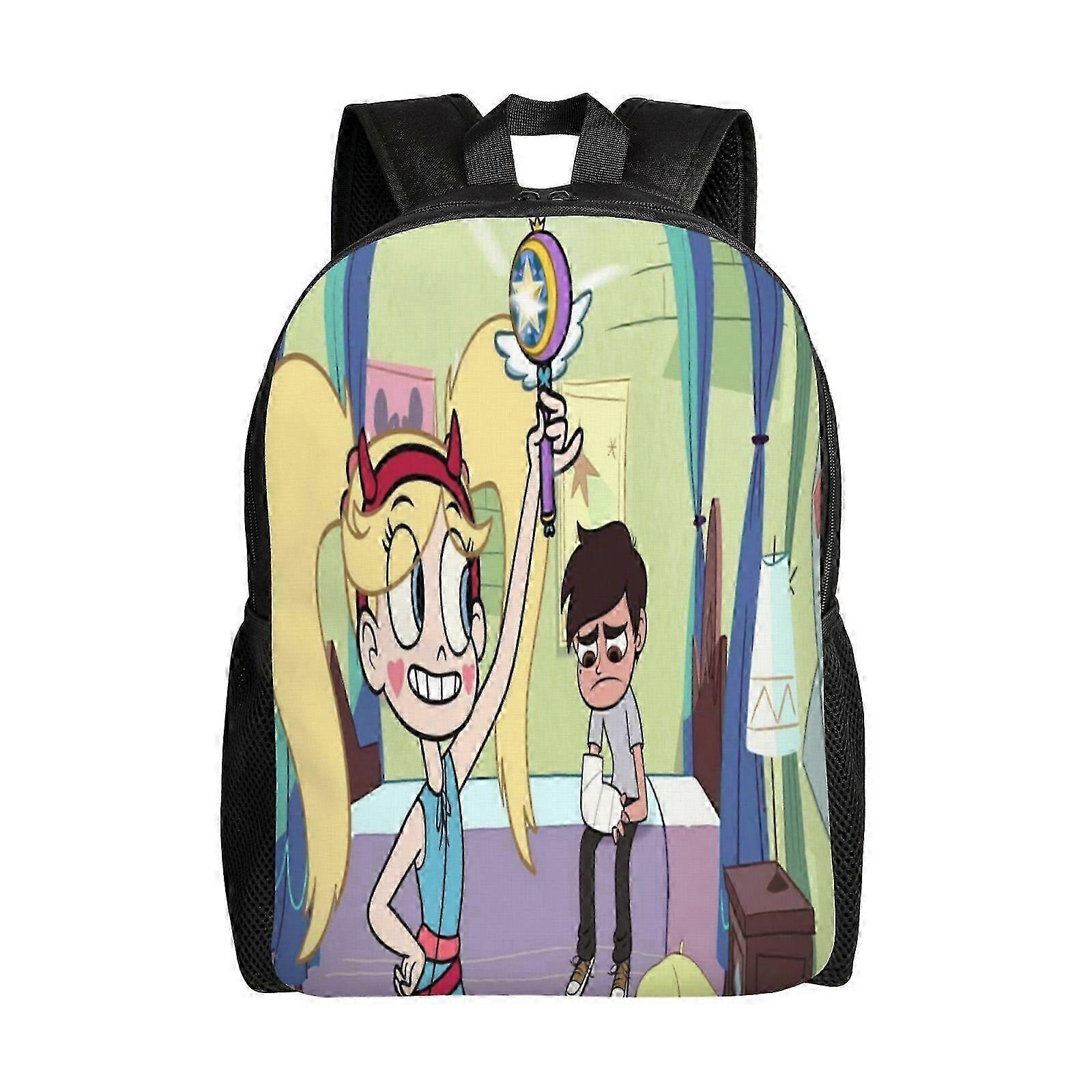 s51 Galactic Princess Adventure Backpack for Work and Travel, Stylish Daypack with PVC Bottom, Large Capacity Bag for Laptop and iPad z51 25-26