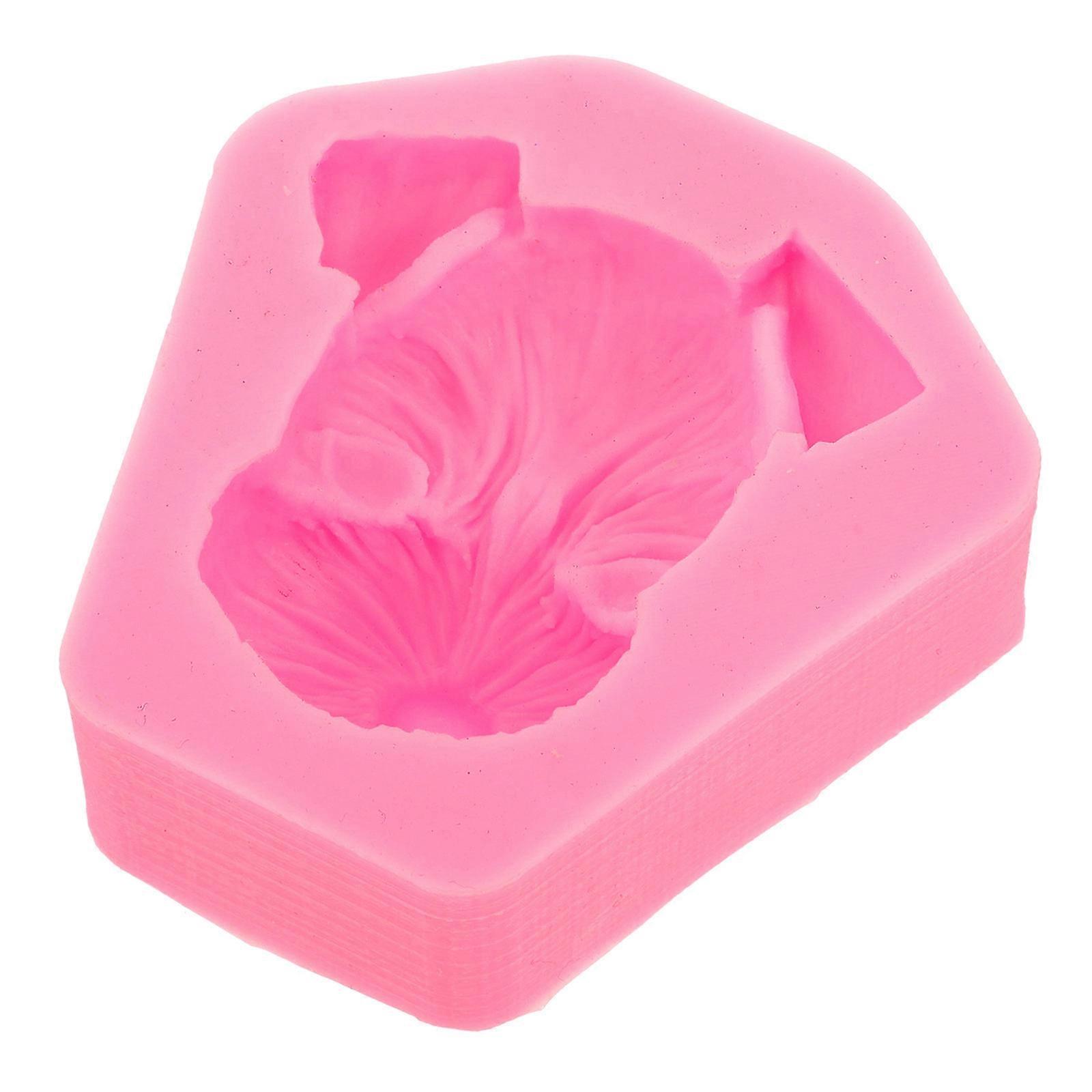 Silicone Fondant Molds Schnauzer Style for Candy Making 2Pcs Pink