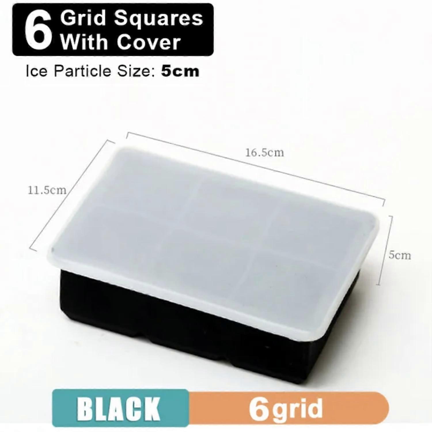 DEKAXID 4/6/8/15 Grid Big Ice Tray Mold Giant Jumbo Large Food Grade Silicone Ice Cube Square Tray Mold DIY Ice Maker Ice Cube Tray