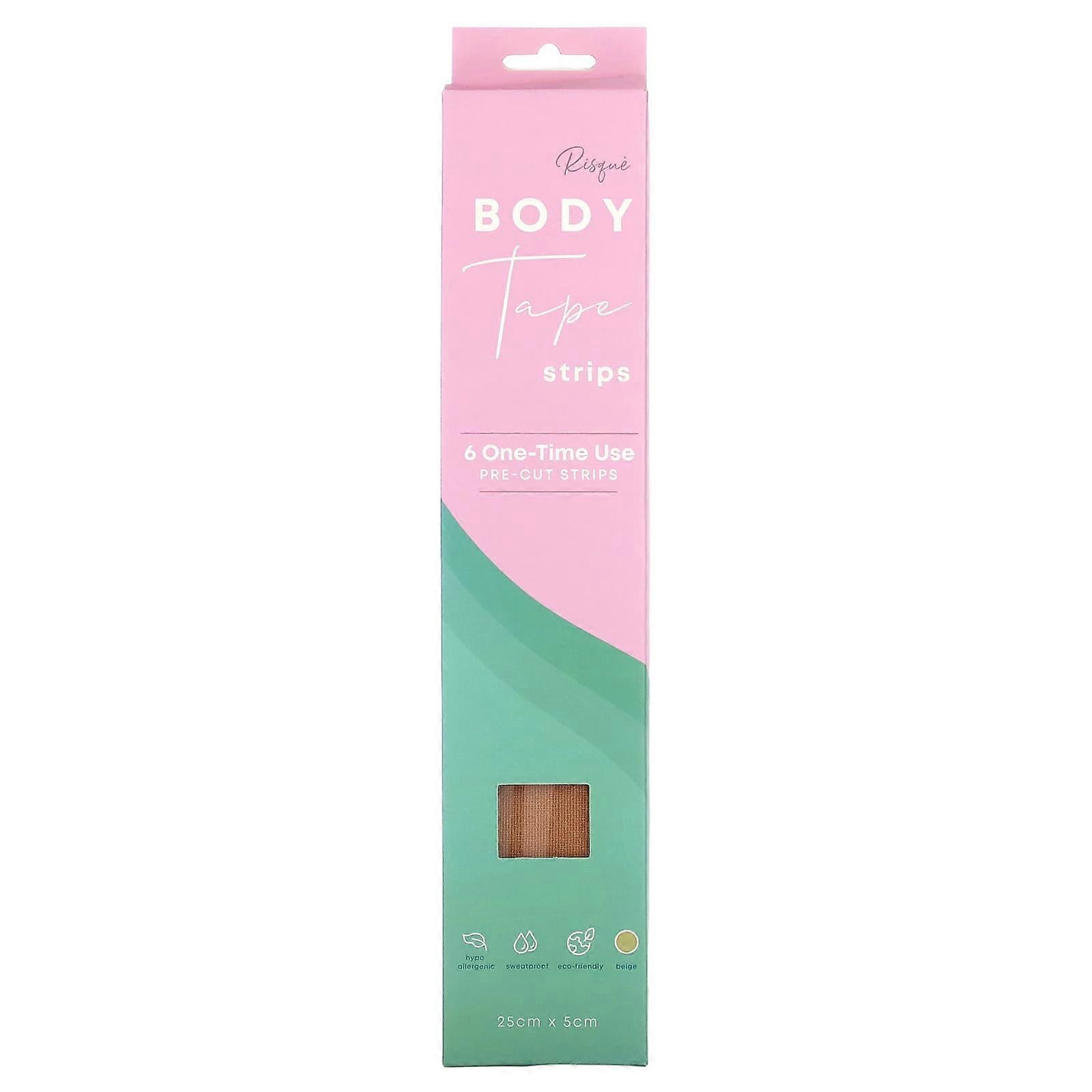 Risque, Body Tape Strips, Beige, 6 Strips