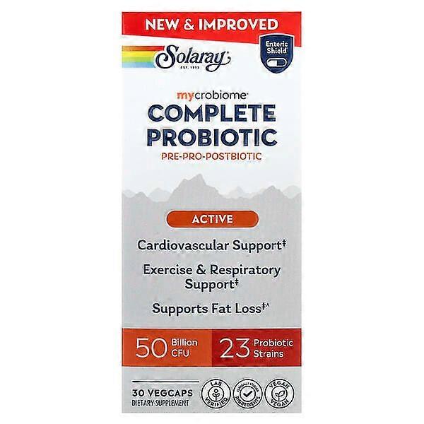 Solaray, MycrobiomeÃÂÃÂ®, Complete Probiotic, Active, 30 VegCaps