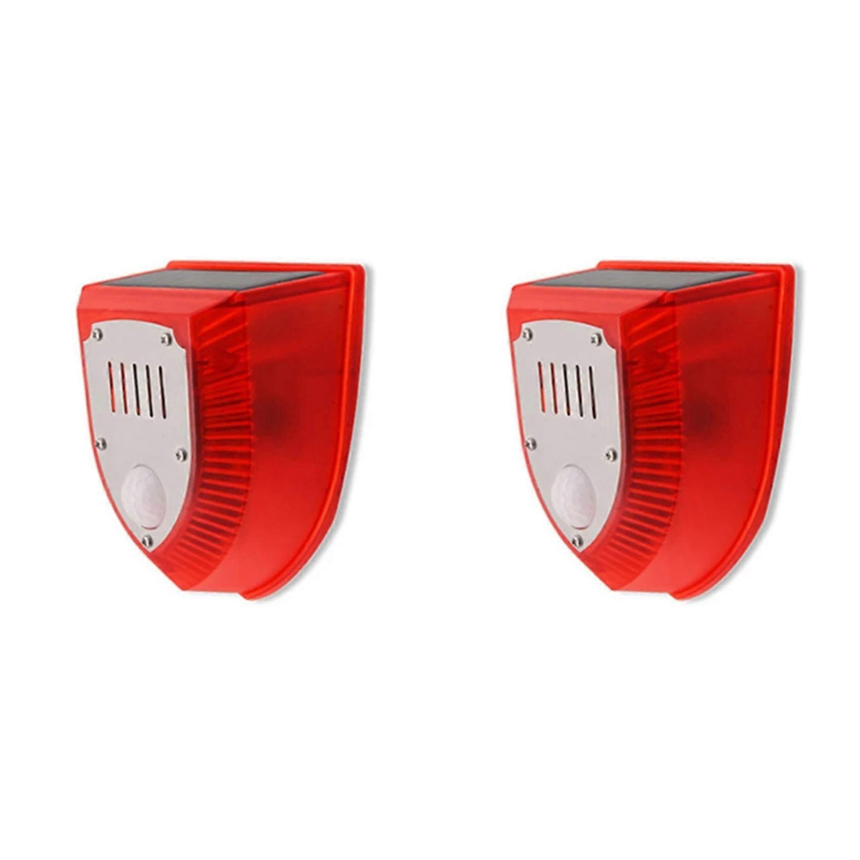 2X Alarm Animal Repellent Anti Wild Boar Drive Professional Alarm Anti-Theft Flashing Remote Control Siren Sensor Alarm