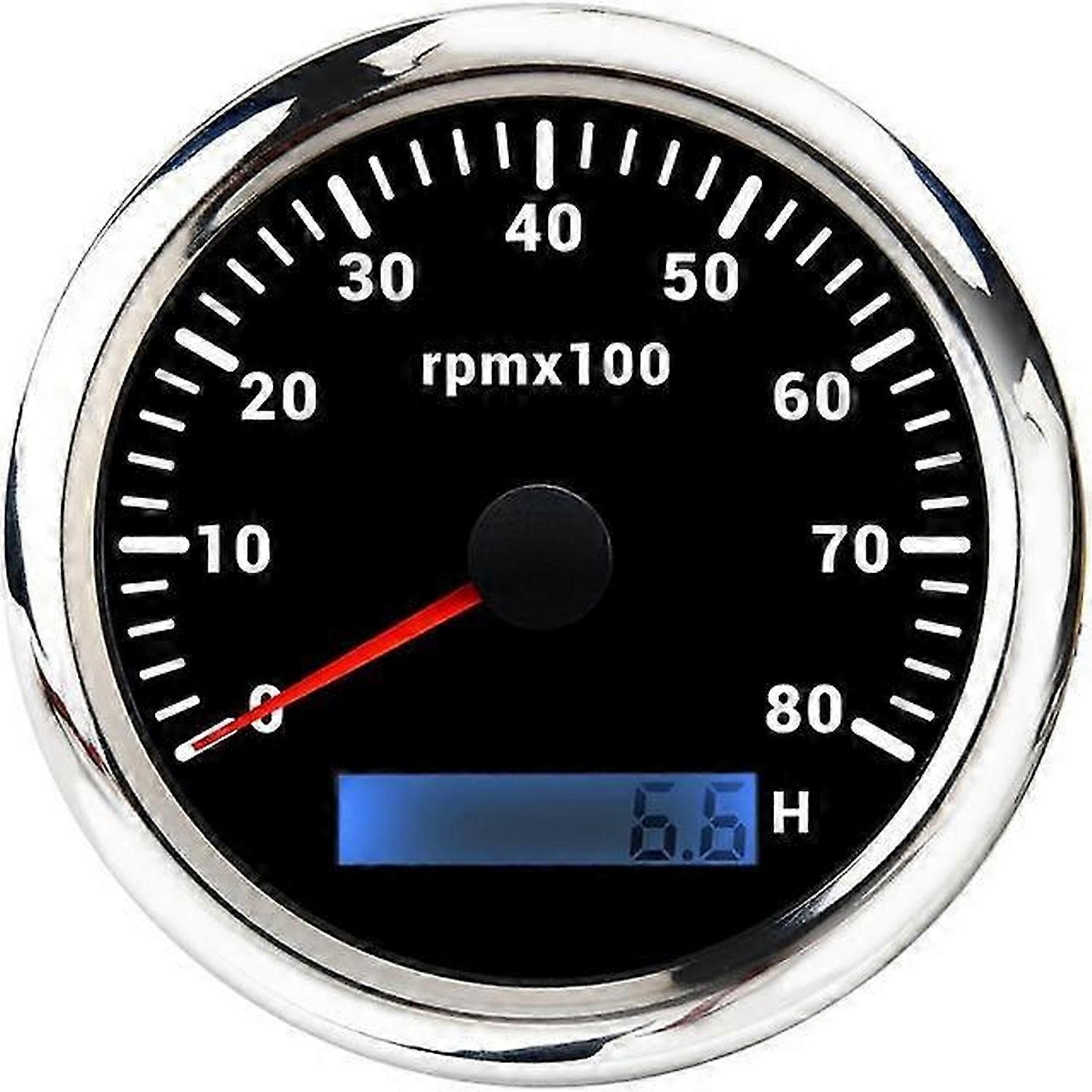 8000 RPM 85MM Tachometer Tacho Gauge With Digital Hourmeter 7 Color Backlight Tachometer Sensor For Car Baot Diesel Engine 9~36V