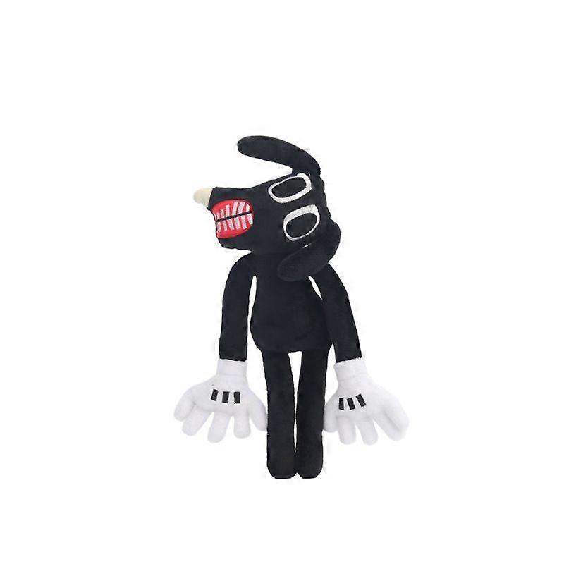 30cmの黒い漫画の犬のぬいぐるみ人形