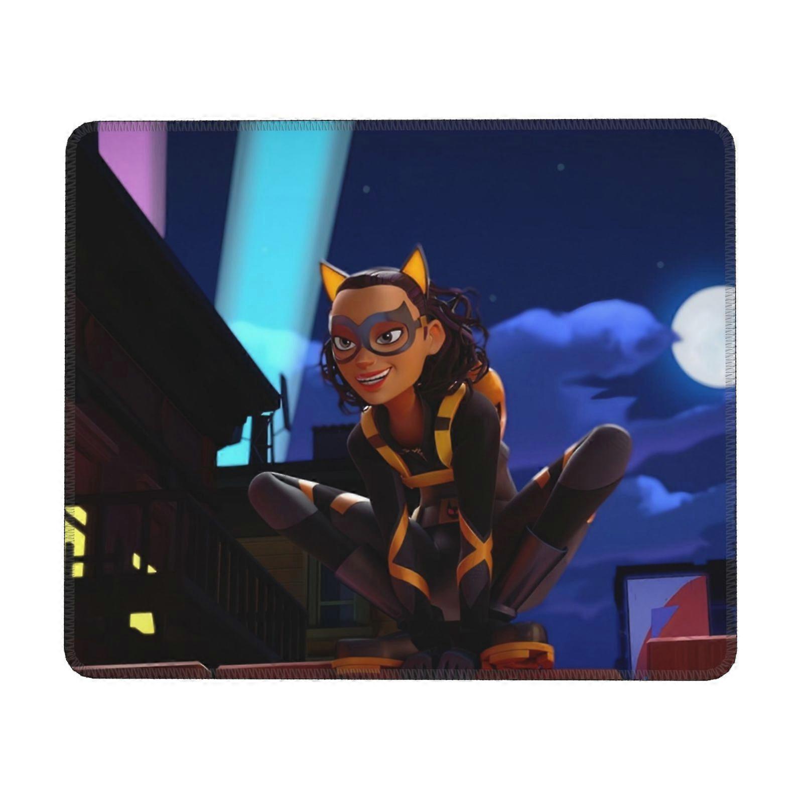 Batwheels Mouse Pad with Stitched Edge, Non-Slip Rubber Base, Washable Lycra Cloth, Compatible with Computers and Laptops