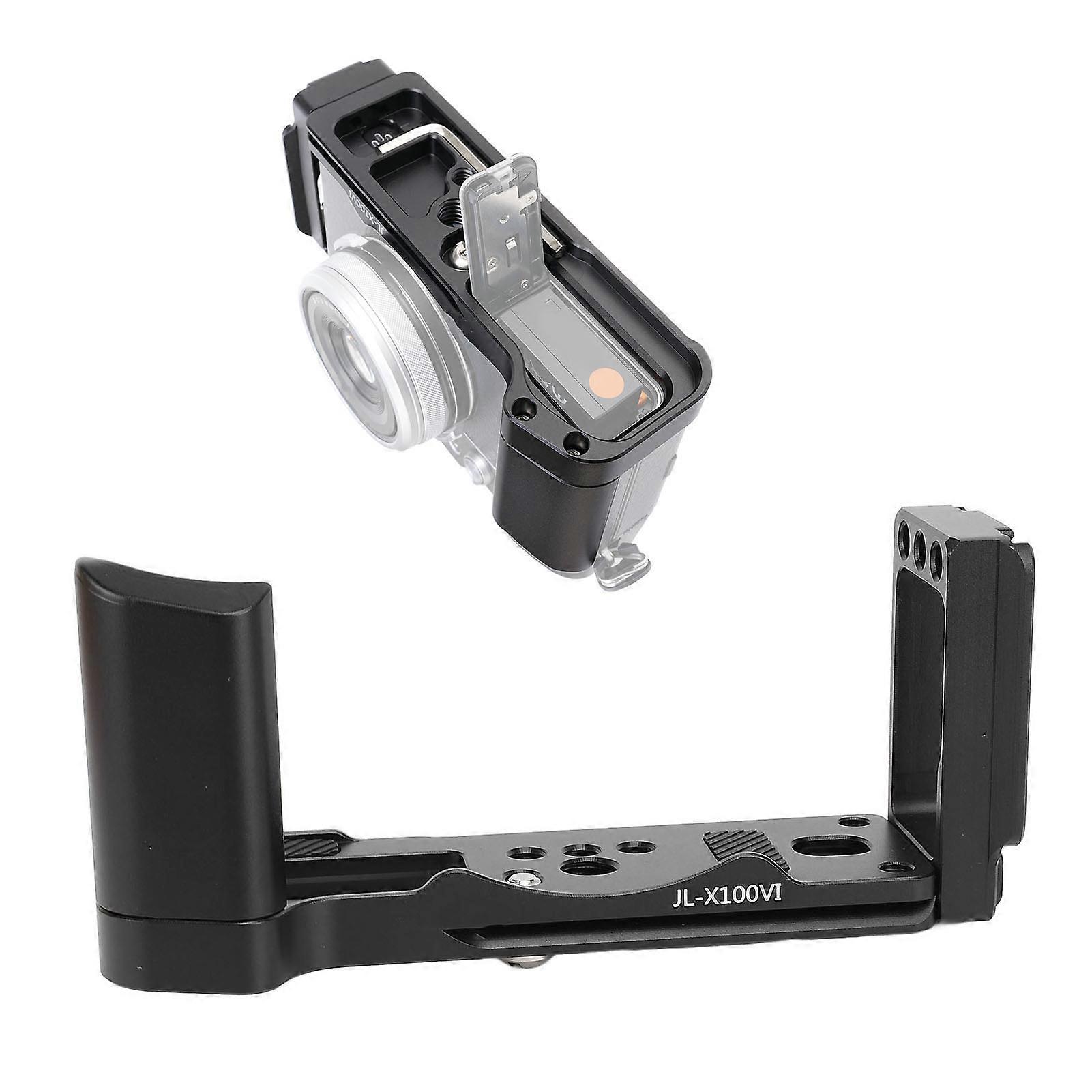 Camera L Bracket for X100VI Aluminum Alloy Camera Handgrip Quick Release Plate with 1/4 Inch Screw Hole for Vertical Shooting 