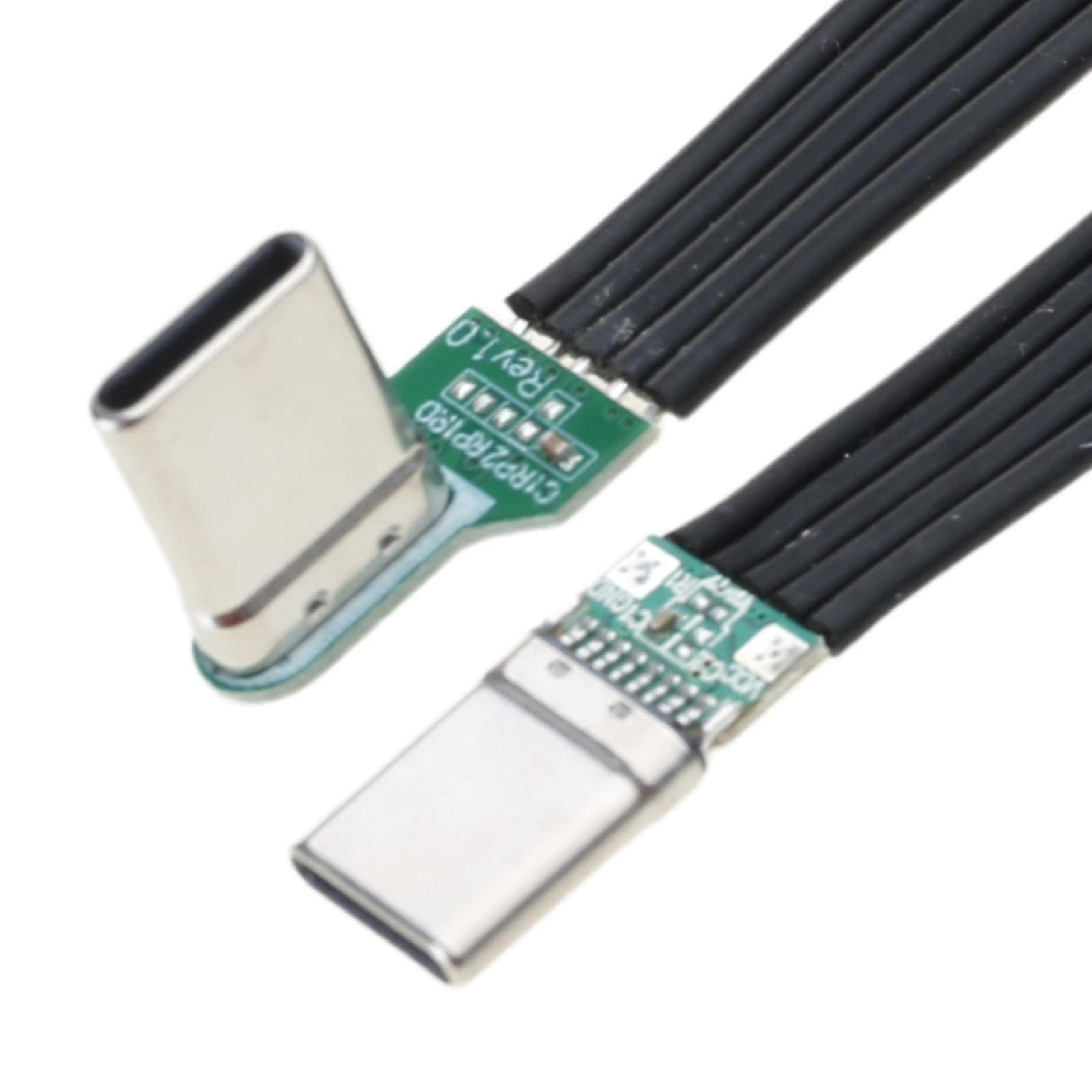 Flat Silicone USB C to USB C Cable with 60W Power Fast Data Speeds for Gaming Consoles and Headphones Space Saving