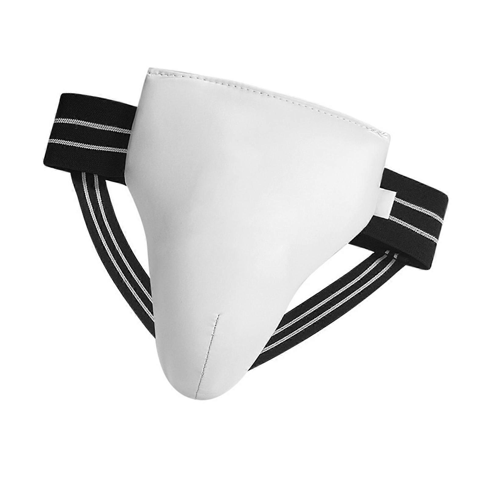 ボクシングや武道活動に従事する子供のためのPUレザー鼠径部プロテクターテコンドー股間ガード0。 XS白い男性の股間