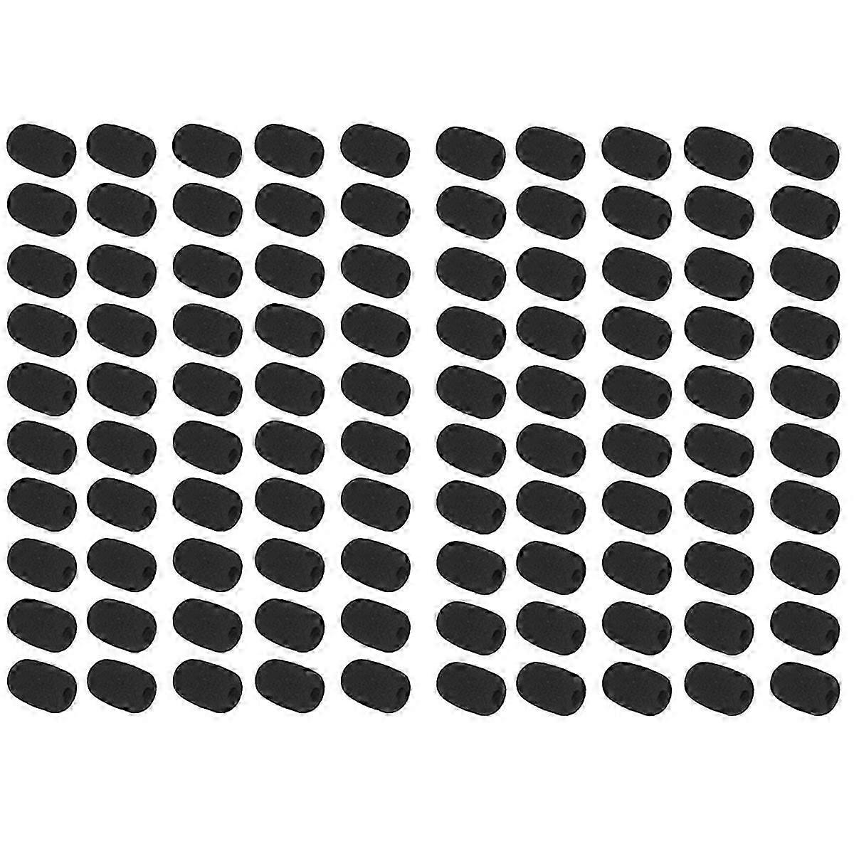 100PCS Foam Microphone Windscreen,for Headset Microphone 30x22x8mm-Good