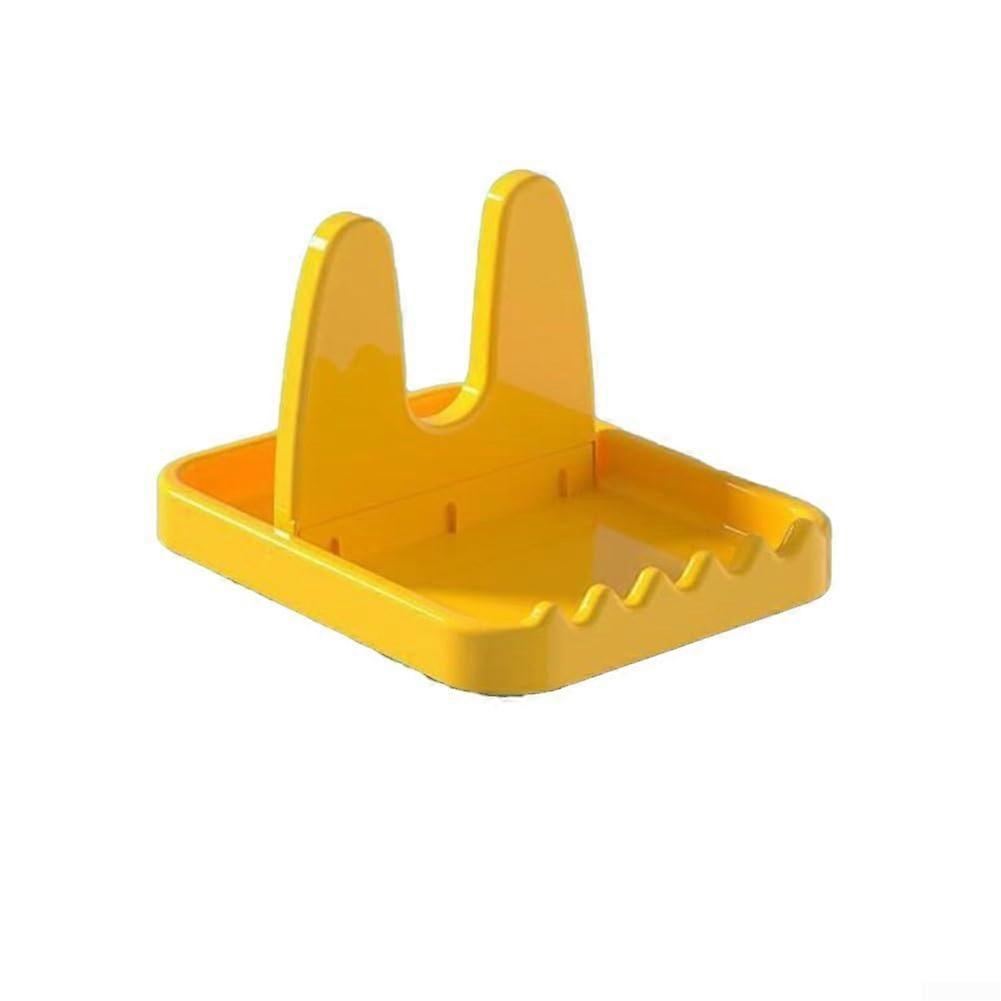Spoon Rest and Utensil Holder Plastic Kitchen Tool Removable Design for Easy Maintenance Yellow