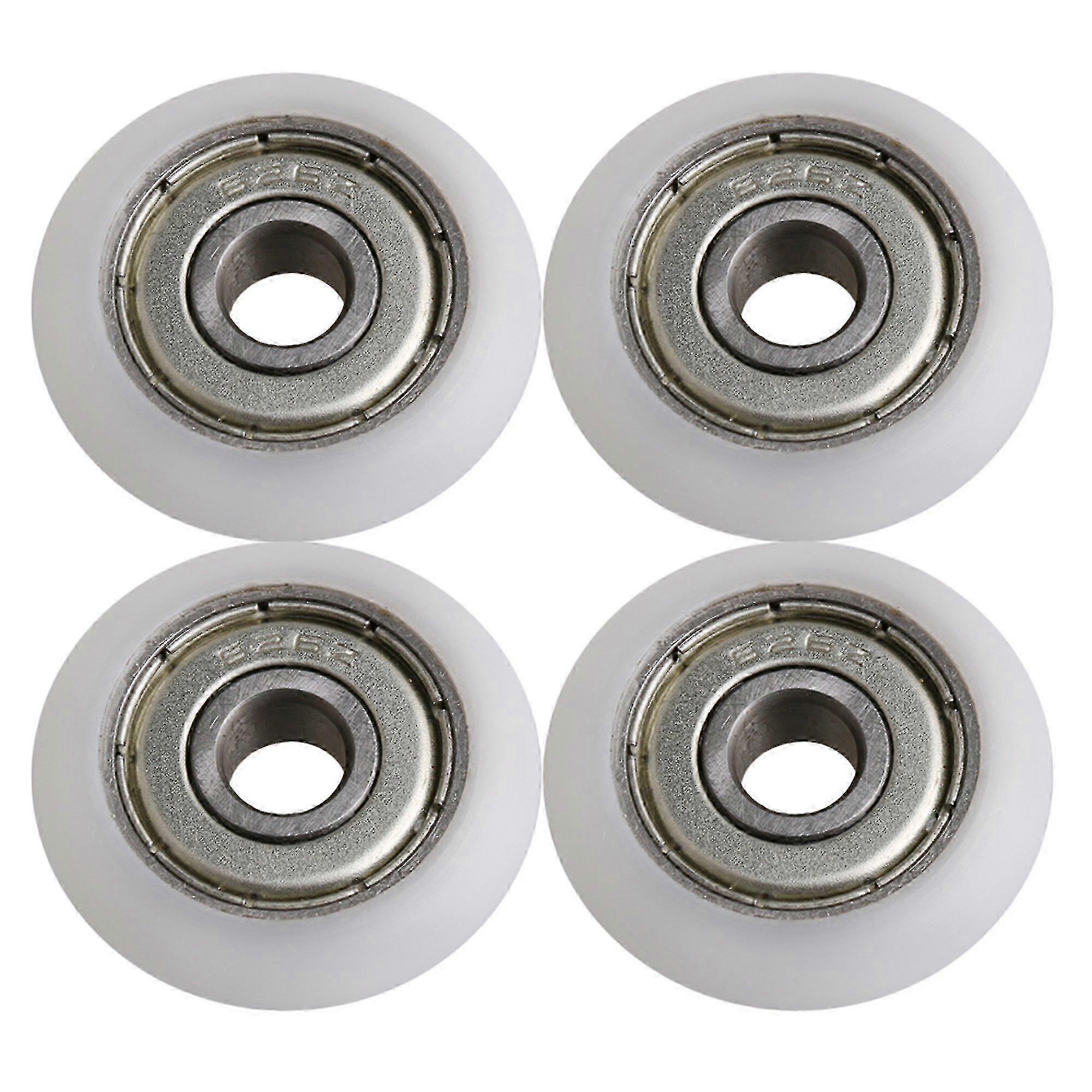 Sliding door pulley with 4x white engineering plastic wheels