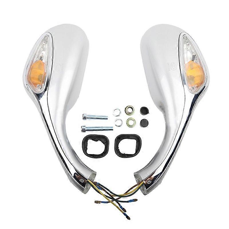 For GY6 125 Motorcycle Adjustable Rear View Reflector Mirrors with Turn Signal