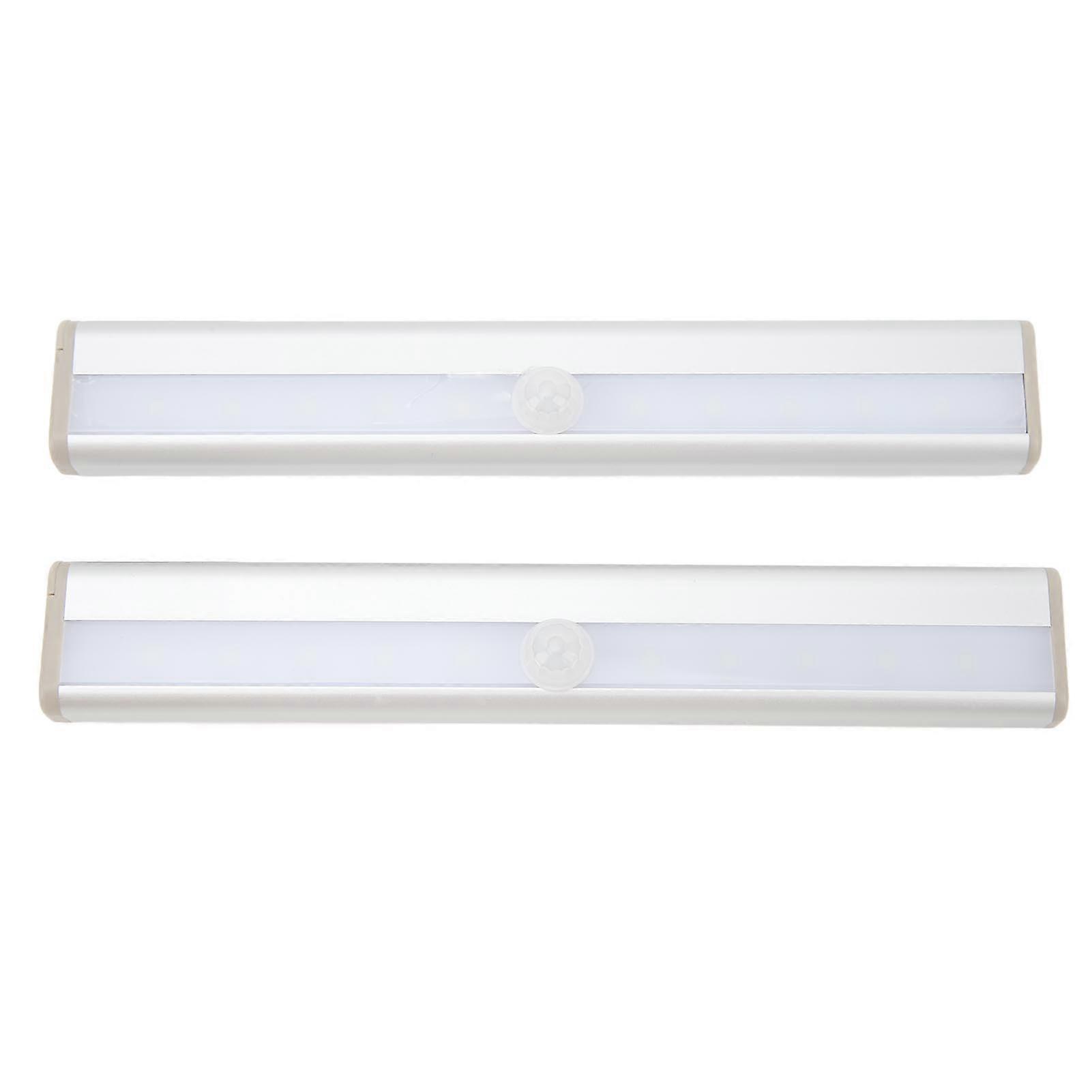 Motion sensor light strip for RV with day night perception, 2pcs high sensitivity white lighting