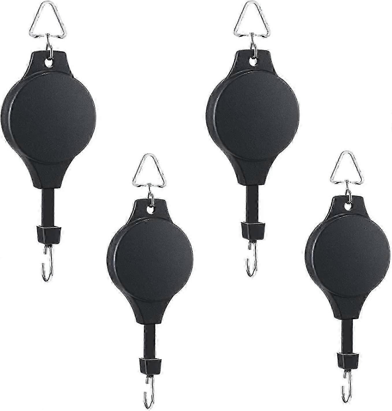 Hanging flower basket hooks for garden use - 4 pack adjustable