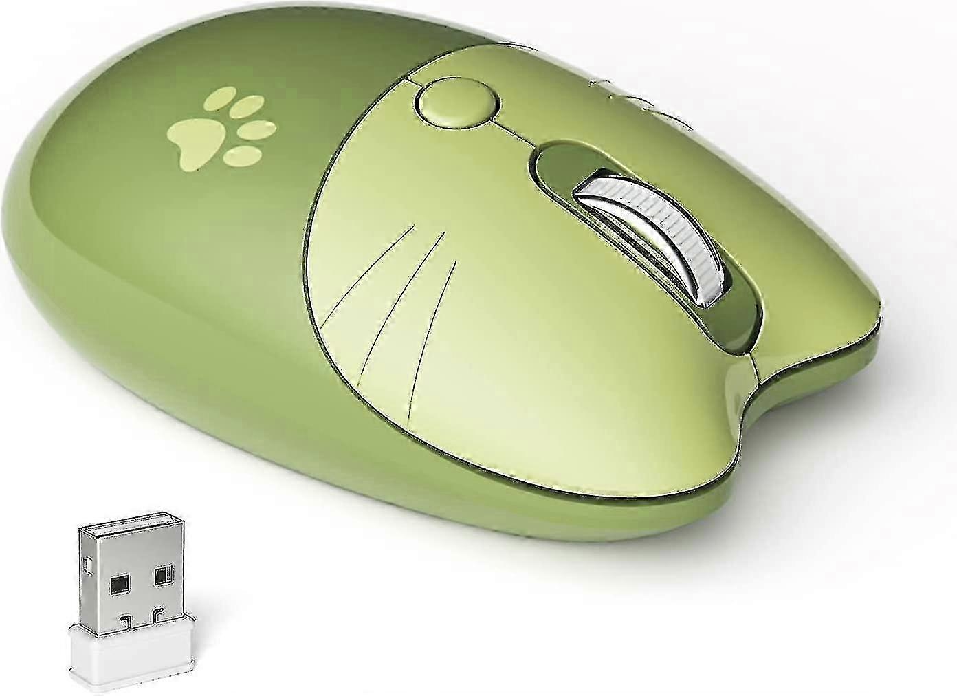 Cute Wireless Mouse, 2.4g Noiseless Mouse With Nano Receiver, 3 Adjustable Dpi, Portable Mobile Optical Mice For Pc, Laptop, Notebook, Compu