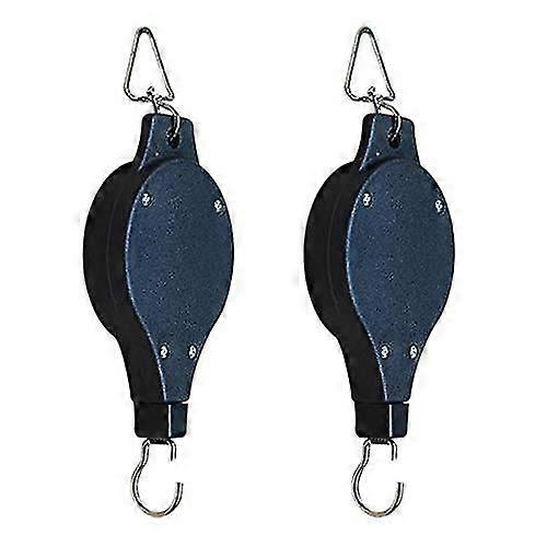 2 Pcs Retractable Hanging Basket Pulley Pull Down Hanger Adjustable Telescopic Hook @BUGU