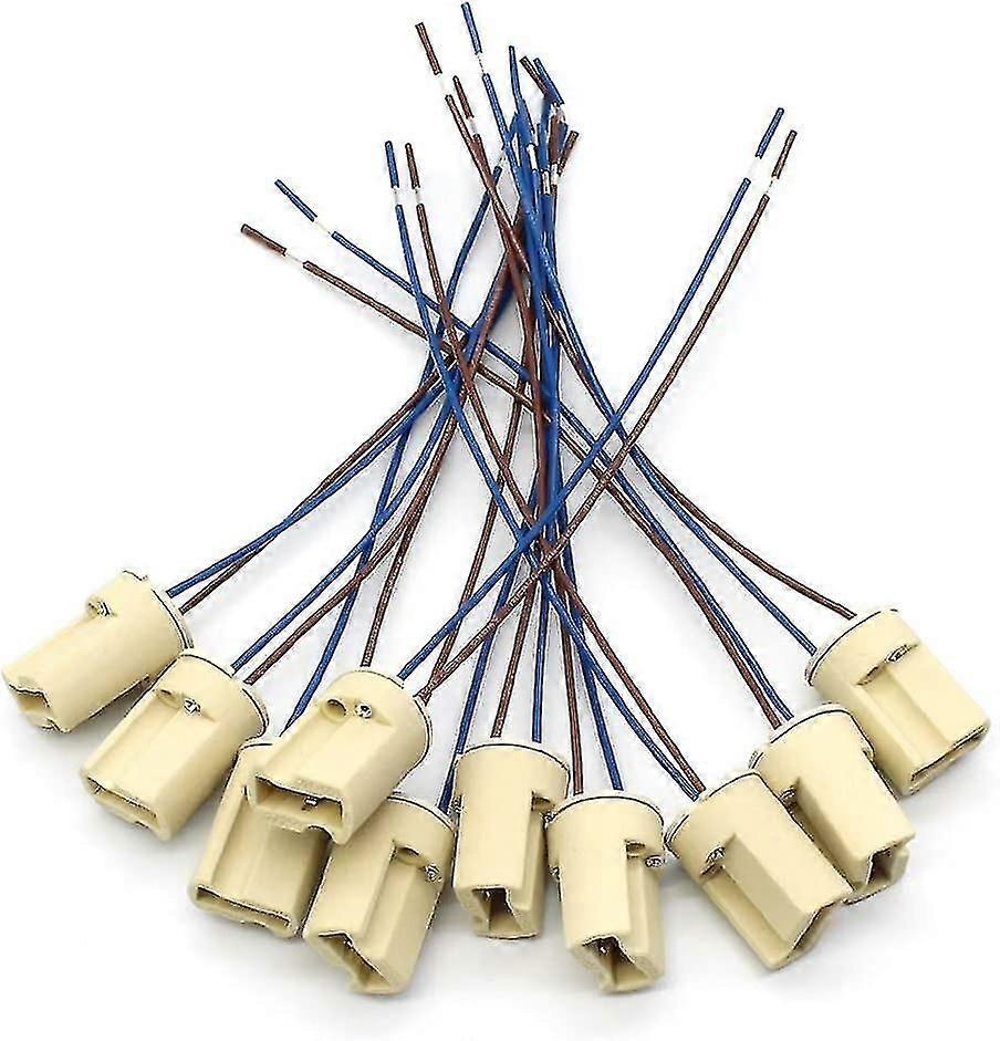 Lamp Holder, G9 Ceramic Base Socket With 150mm Teflon Wire, Wire Connector Base Socket Adapter For Led G9 Halogen Light Bulbs At Home(10pcs G9) A