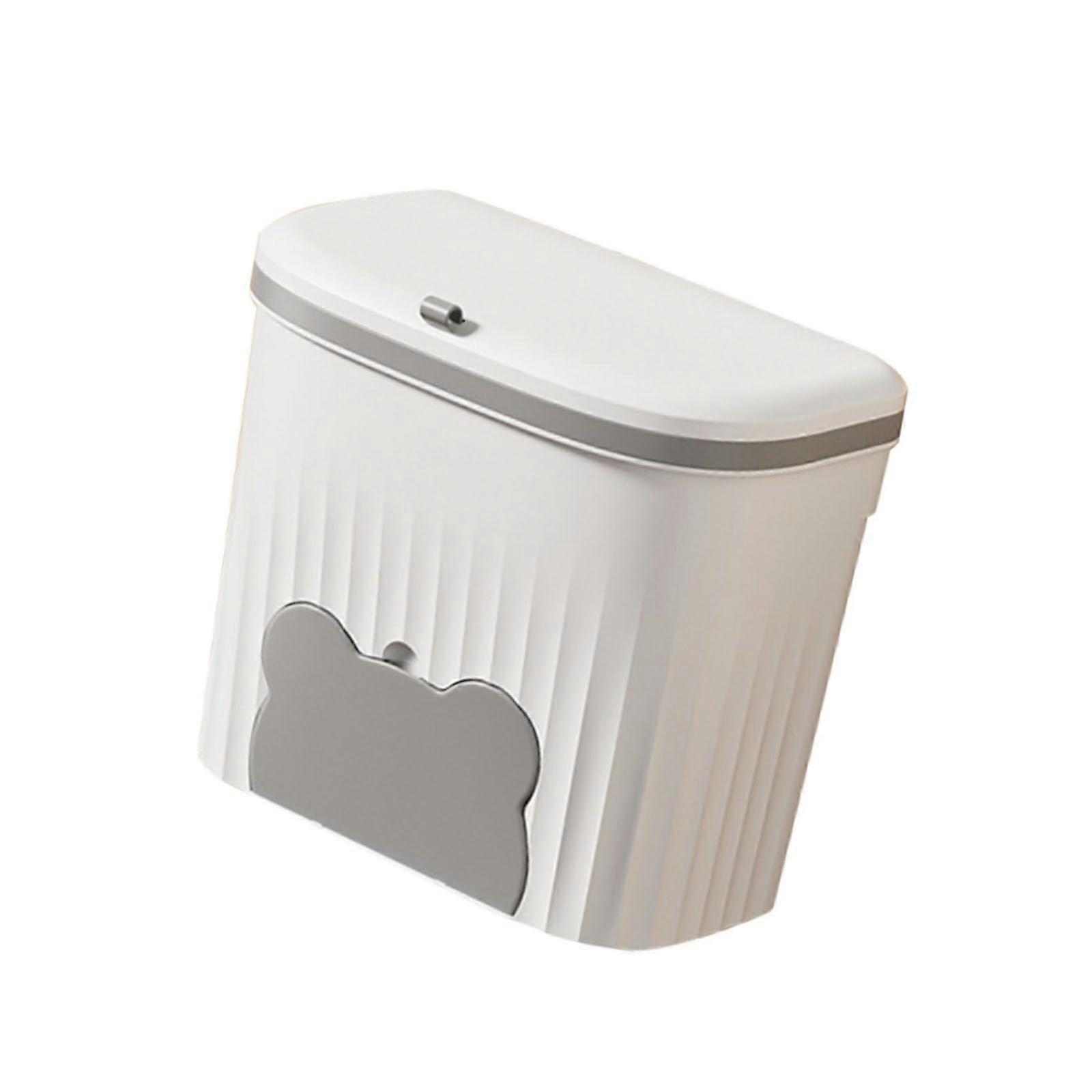 Under Kitchen Counter Bin Hanging Trash Can With Lid Gray White Size M Home Composting