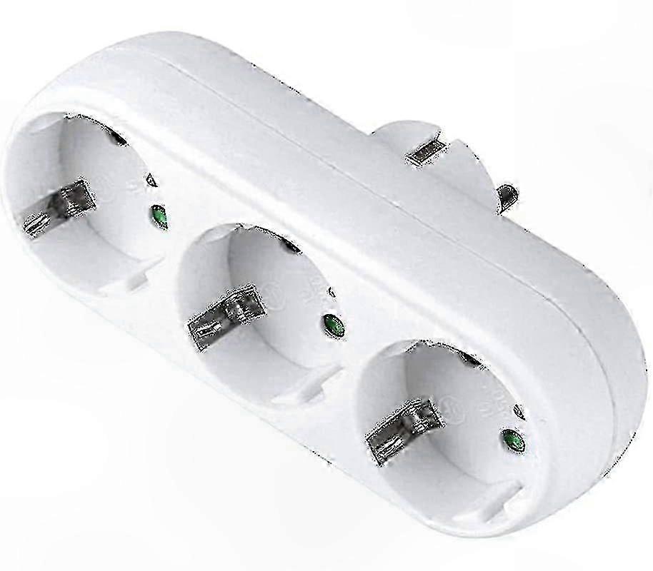 3-Way Multi Plug Adapter Socket 16A/250V for Wall or Table Use