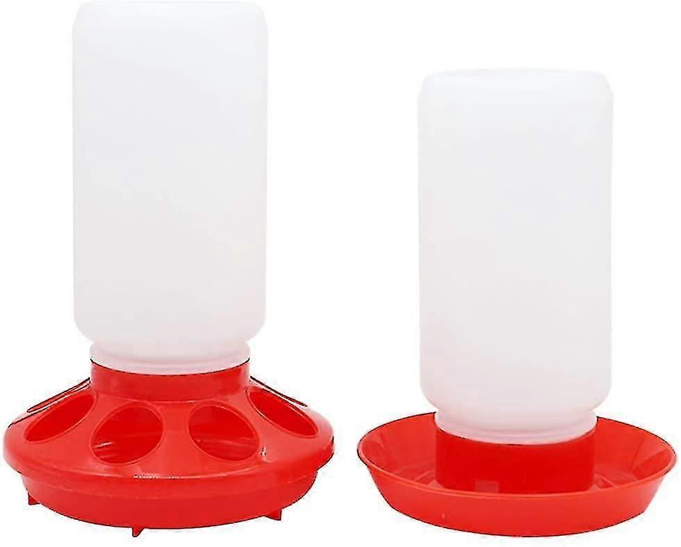 Foderautomat för fjäderfä, kycklingar, vaktlar, ankor, fåglar, plast, automatisk, 2 stycken