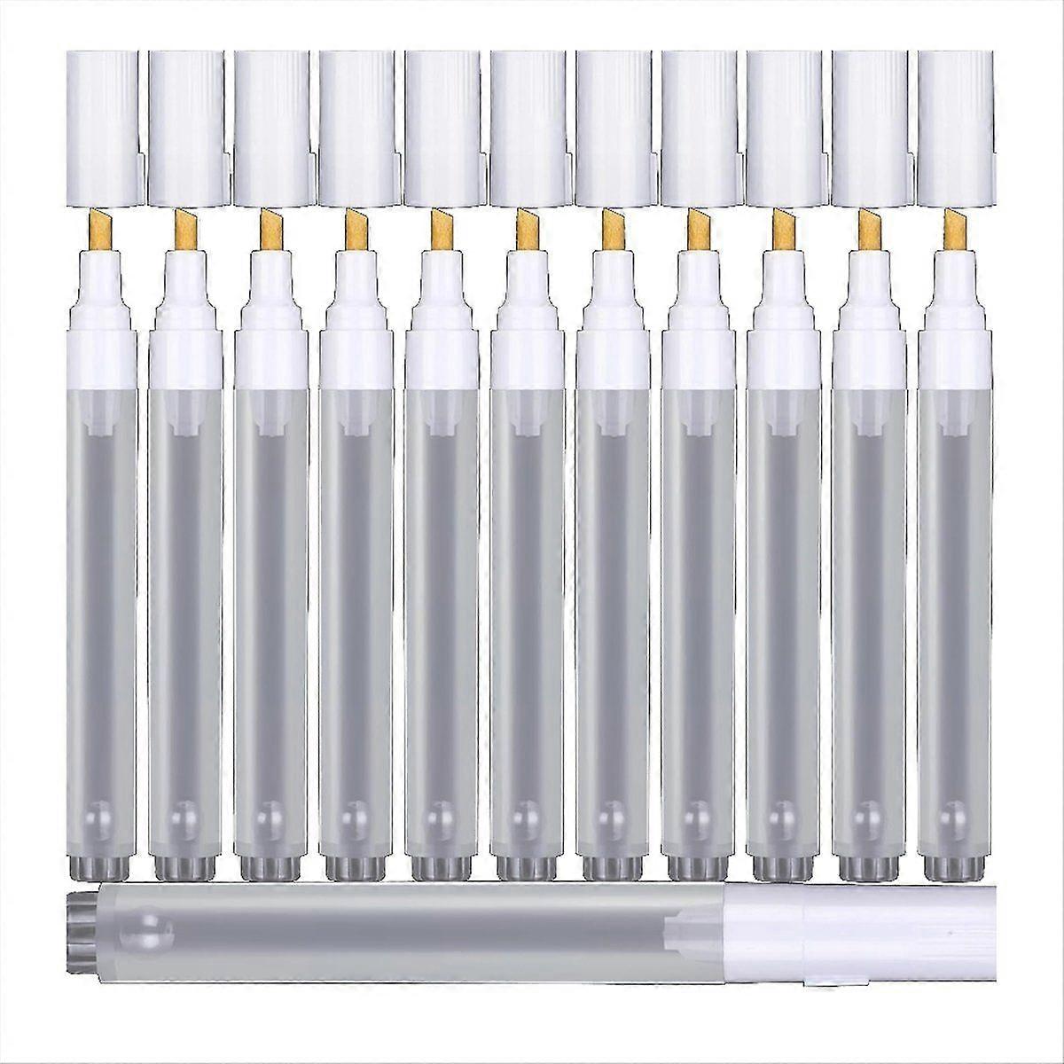 50 Pcs Empty Refillable Marker 6mm Refillable Acrylic Paint Markers Empty Painting Pen with 3 Ml Dr